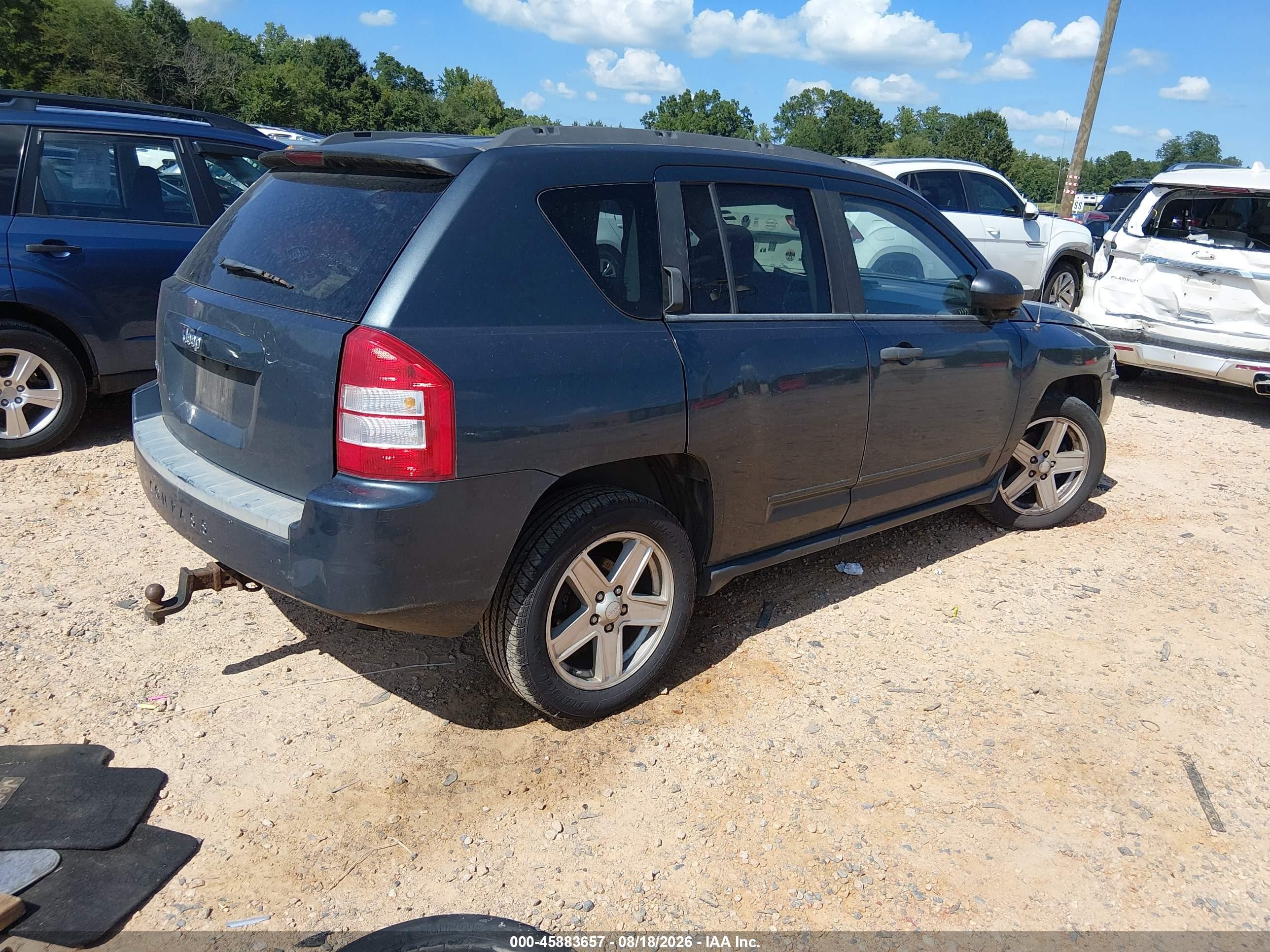 2008 Jeep Compass Sport Синий vin: 1J8FF47W98D666524