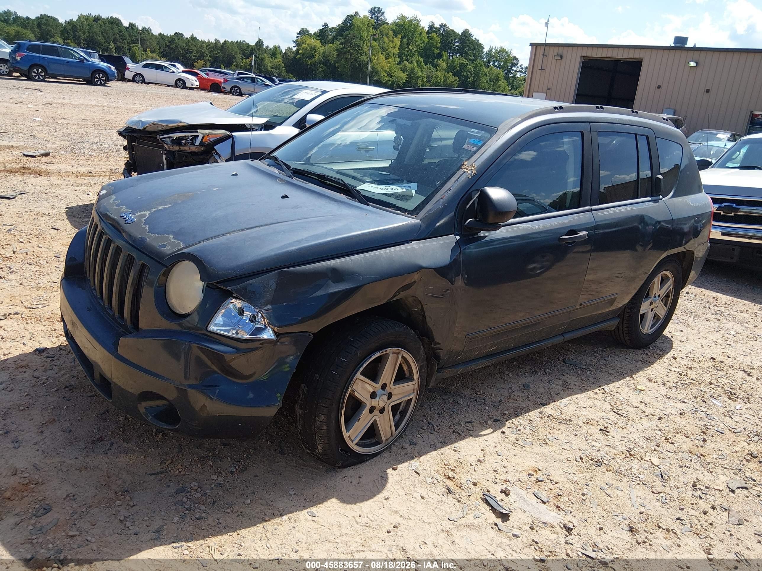 2008 Jeep Compass Sport Синий vin: 1J8FF47W98D666524