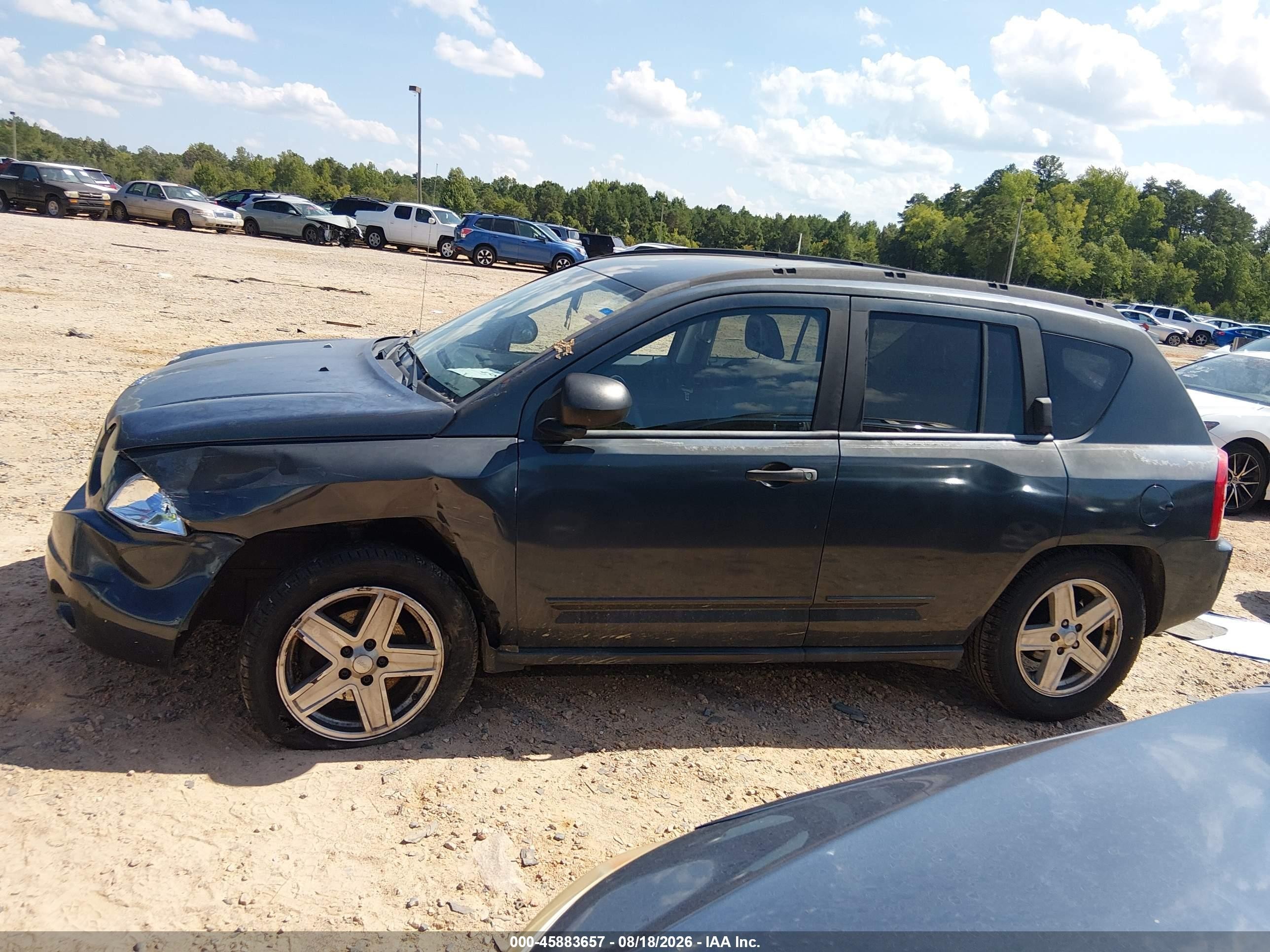 2008 Jeep Compass Sport Синий vin: 1J8FF47W98D666524