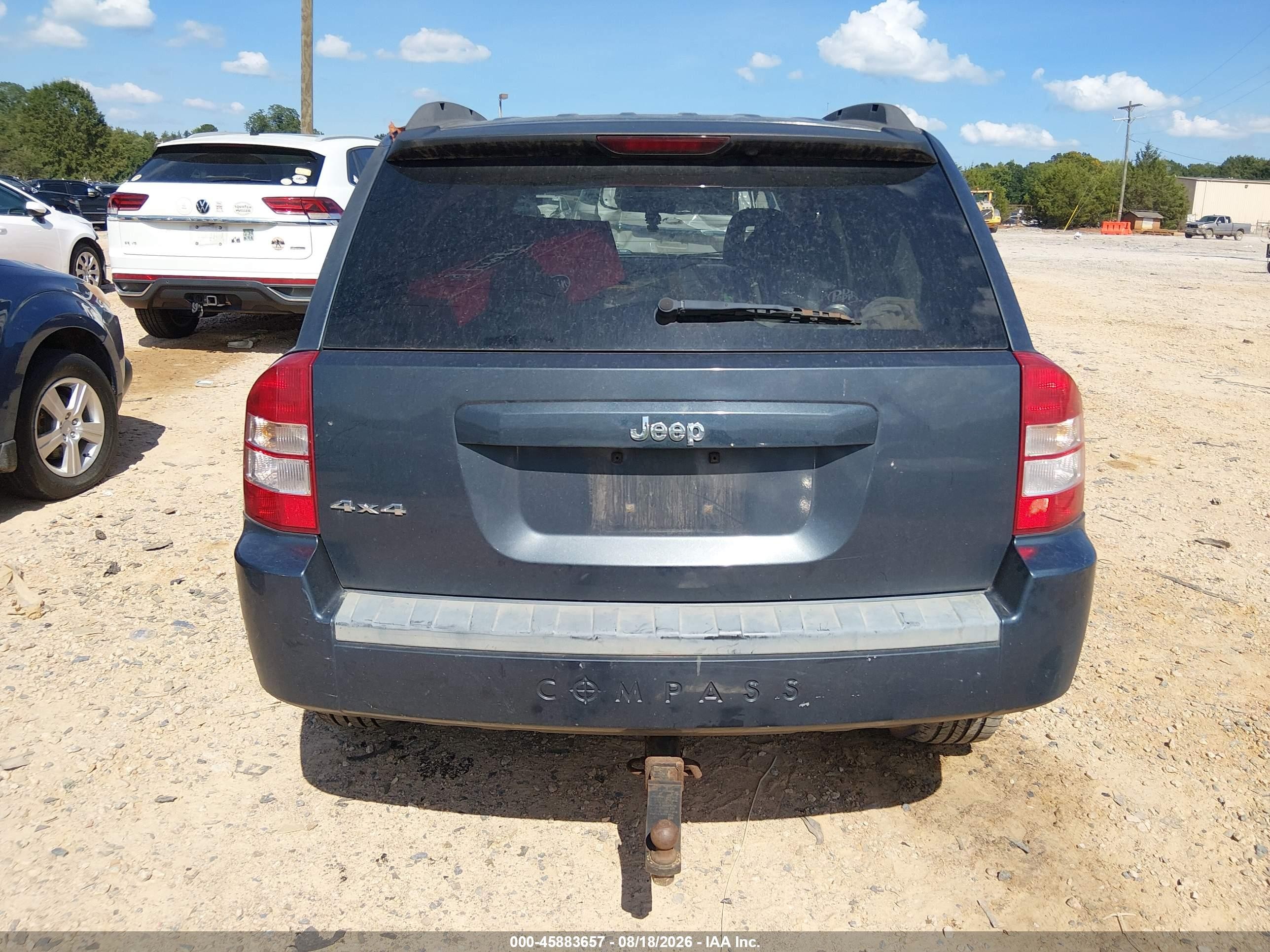 2008 Jeep Compass Sport Синий vin: 1J8FF47W98D666524