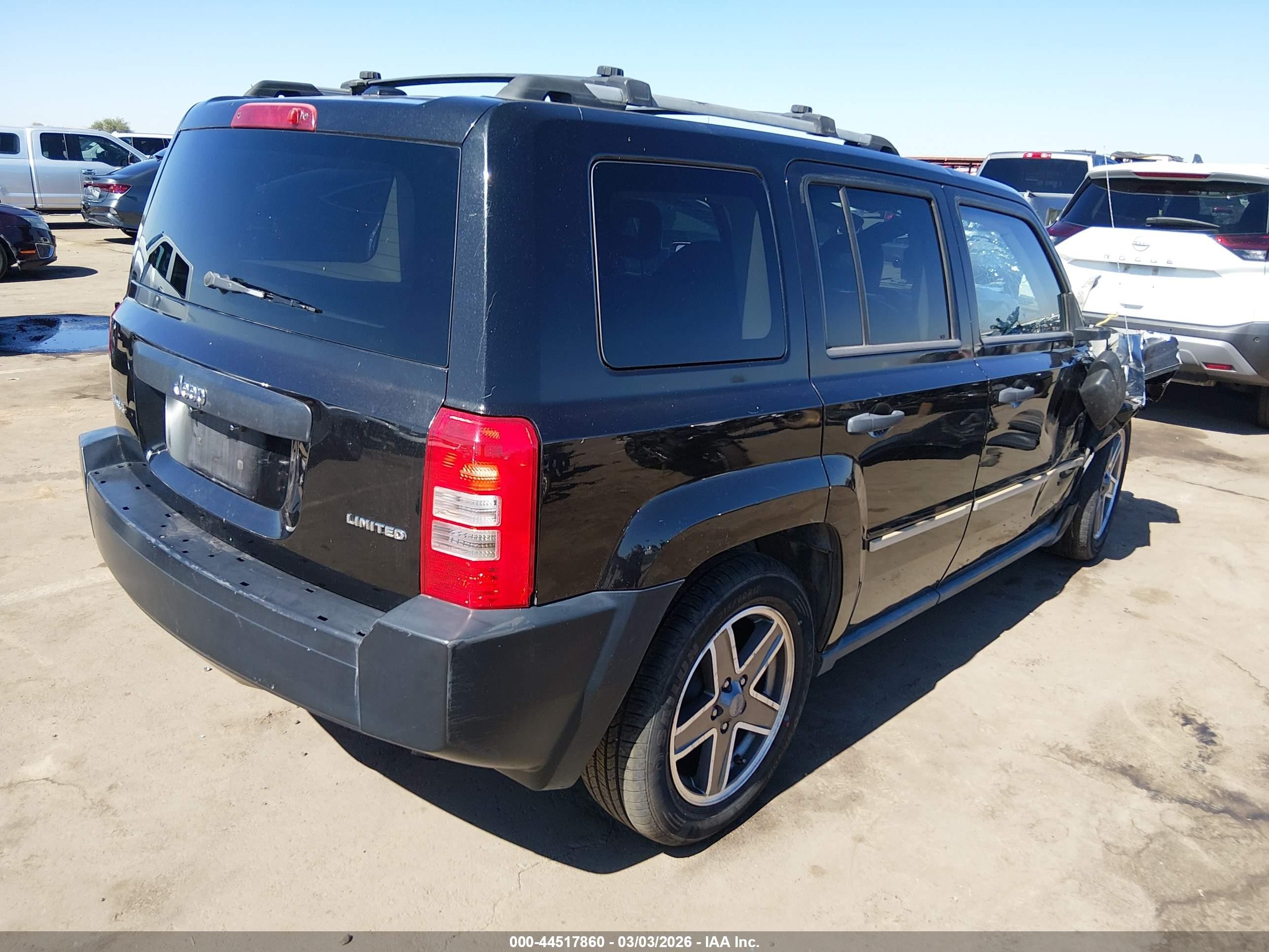 2009 Jeep Patriot Limited Black vin: 1J8FF48B39D107581