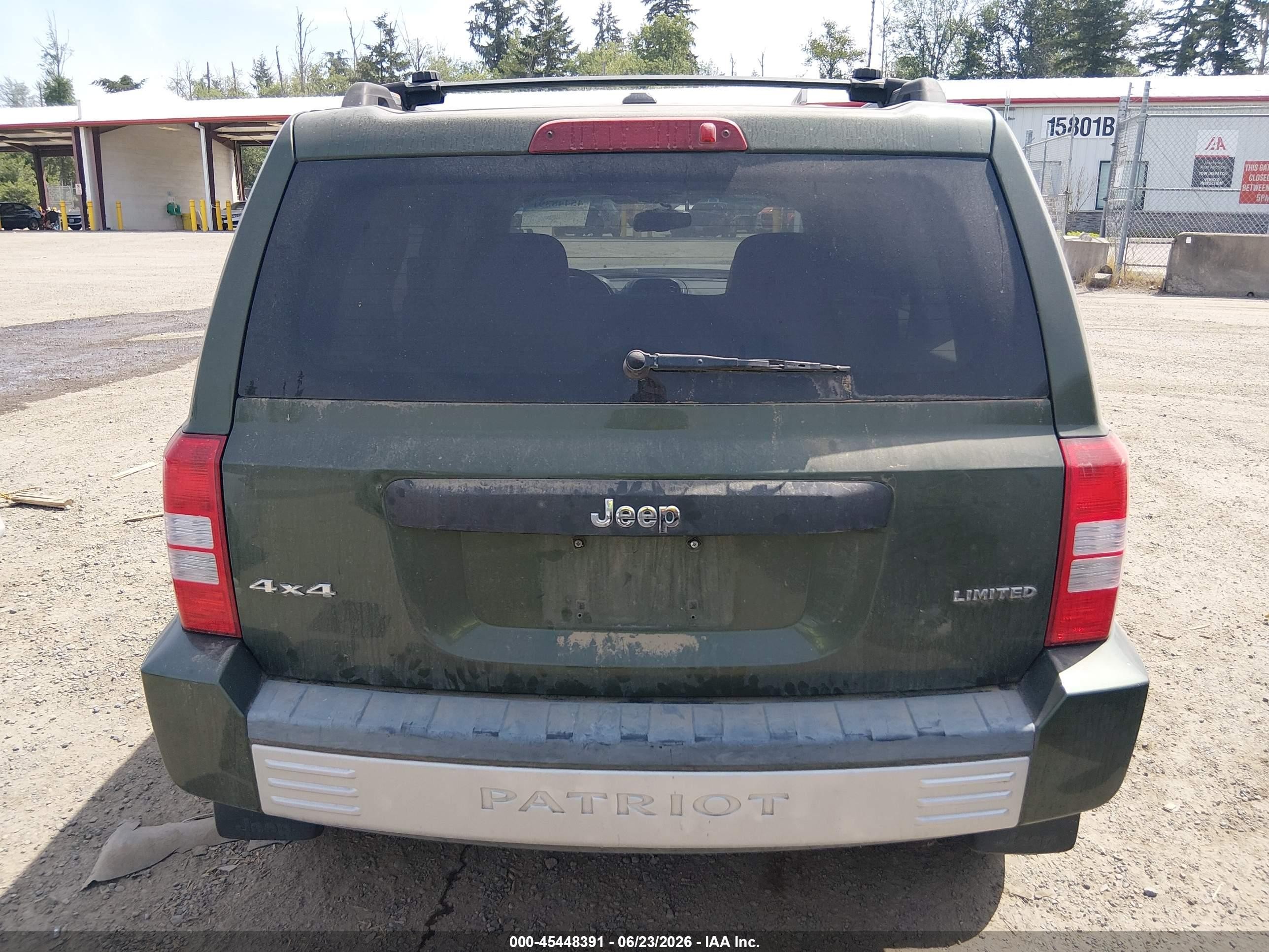 2009 Jeep Patriot Limited Green vin: 1J8FF48B79D218330