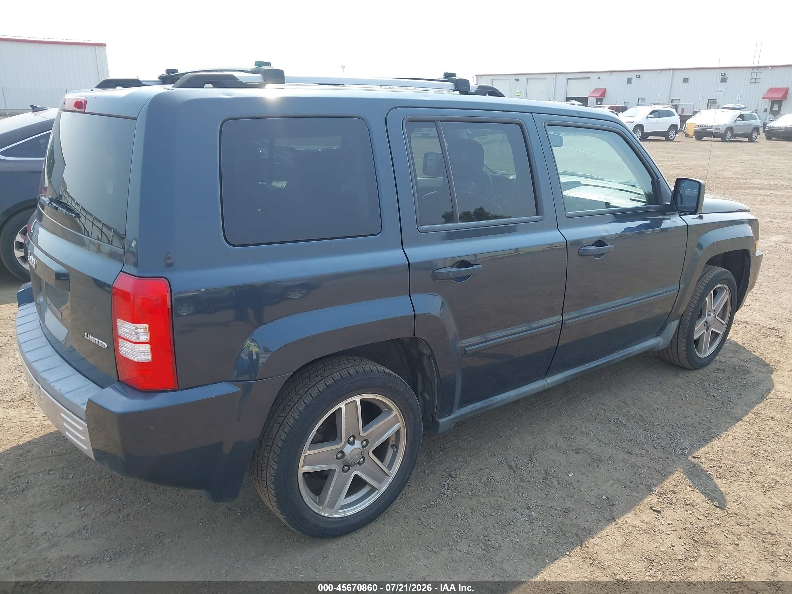 2007 Jeep Patriot Limited Dark Blue vin: 1J8FF48W07D352256