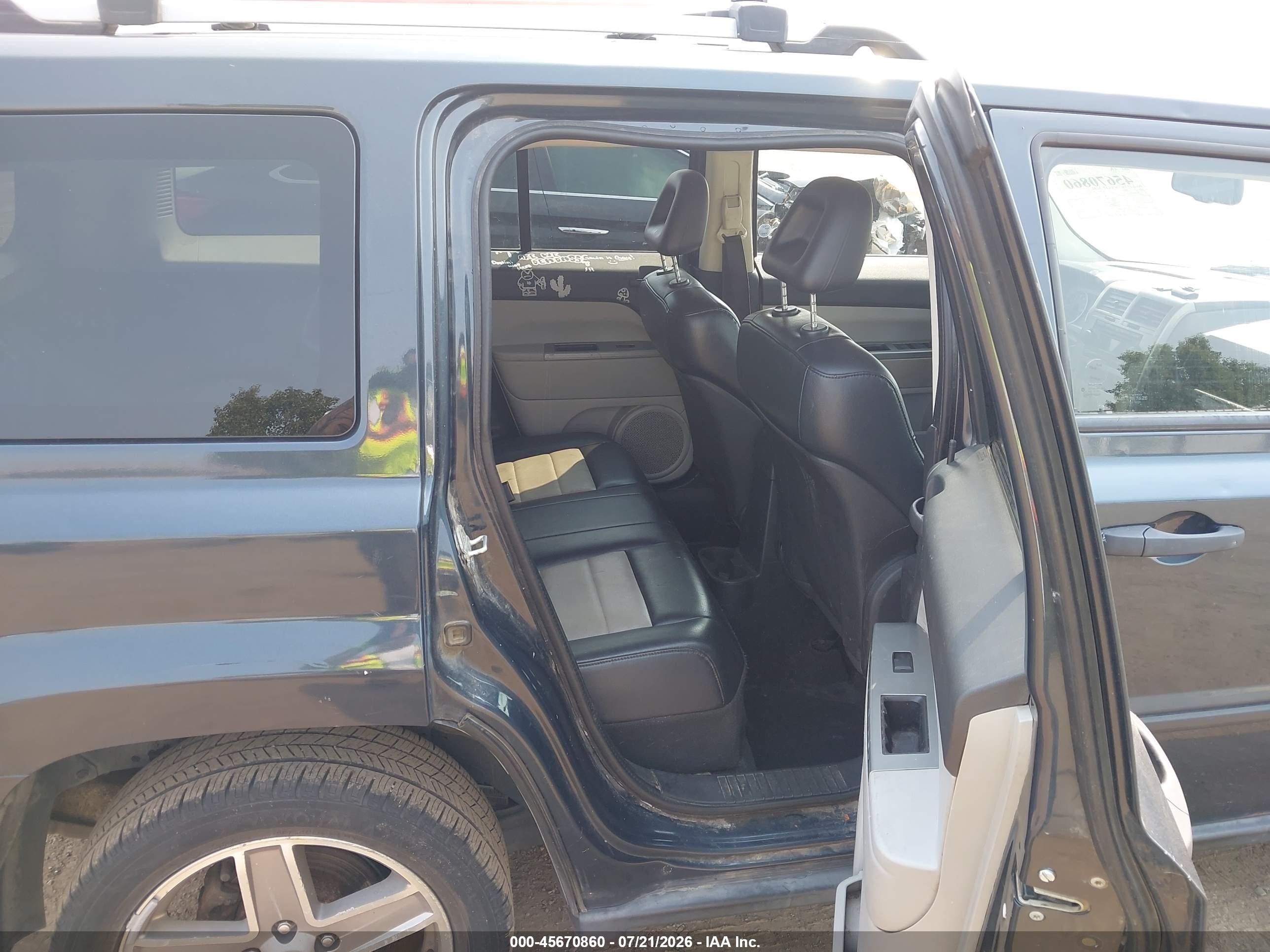2007 Jeep Patriot Limited Dark Blue vin: 1J8FF48W07D352256