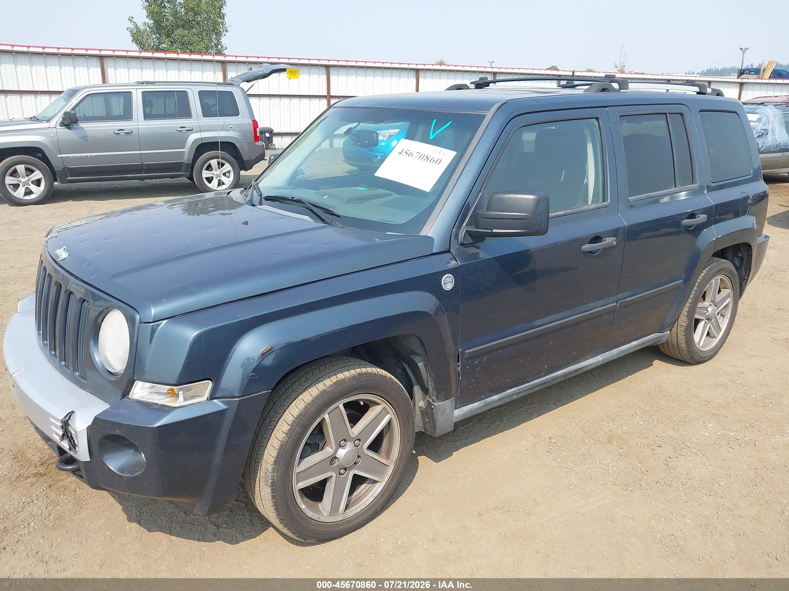 2007 Jeep Patriot Limited Dark Blue vin: 1J8FF48W07D352256