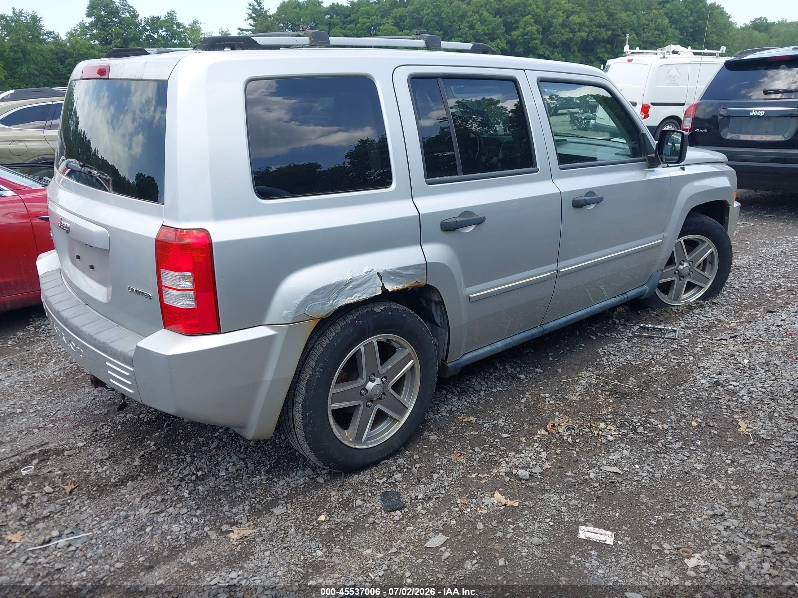 2007 Jeep Patriot Limited Silver vin: 1J8FF48W37D286043