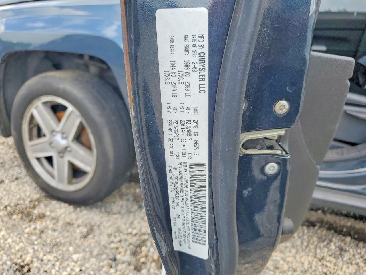 2008 Jeep Patriot Limited Blue vin: 1J8FF48W38D682314