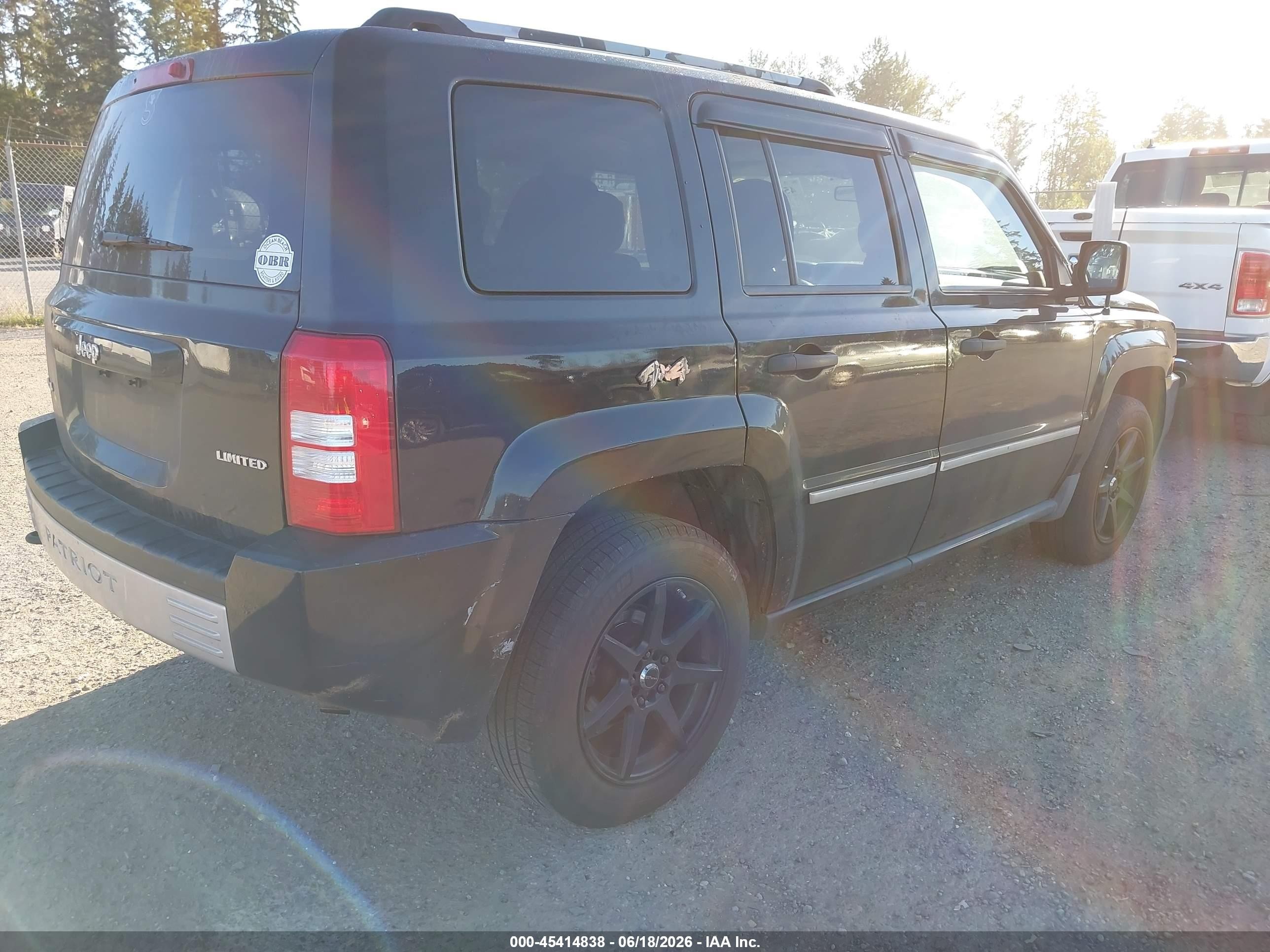 2008 Jeep Patriot Limited Black vin: 1J8FF48W78D639823