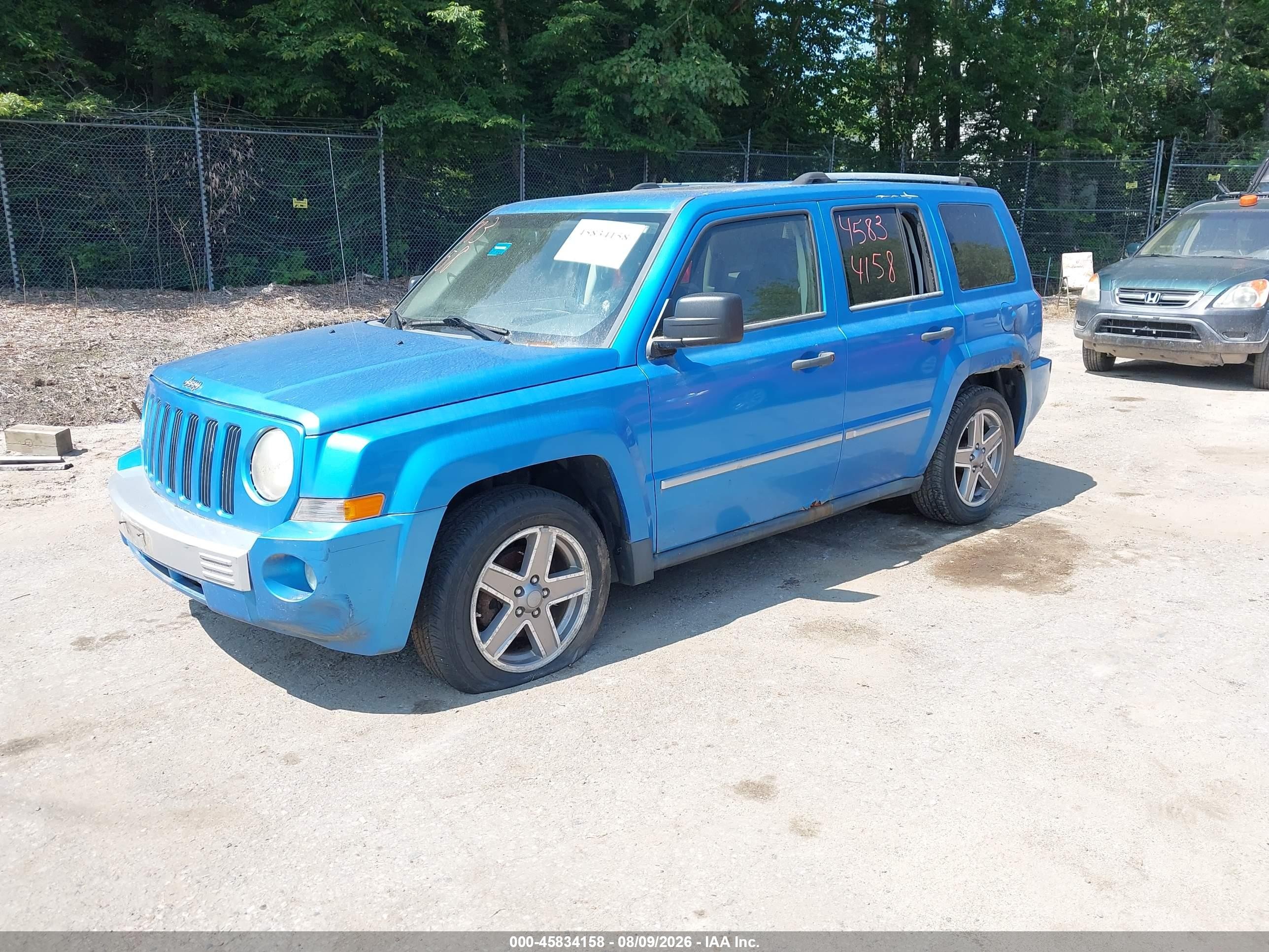 2008 Jeep Patriot Limited Blue vin: 1J8FF48W88D540072