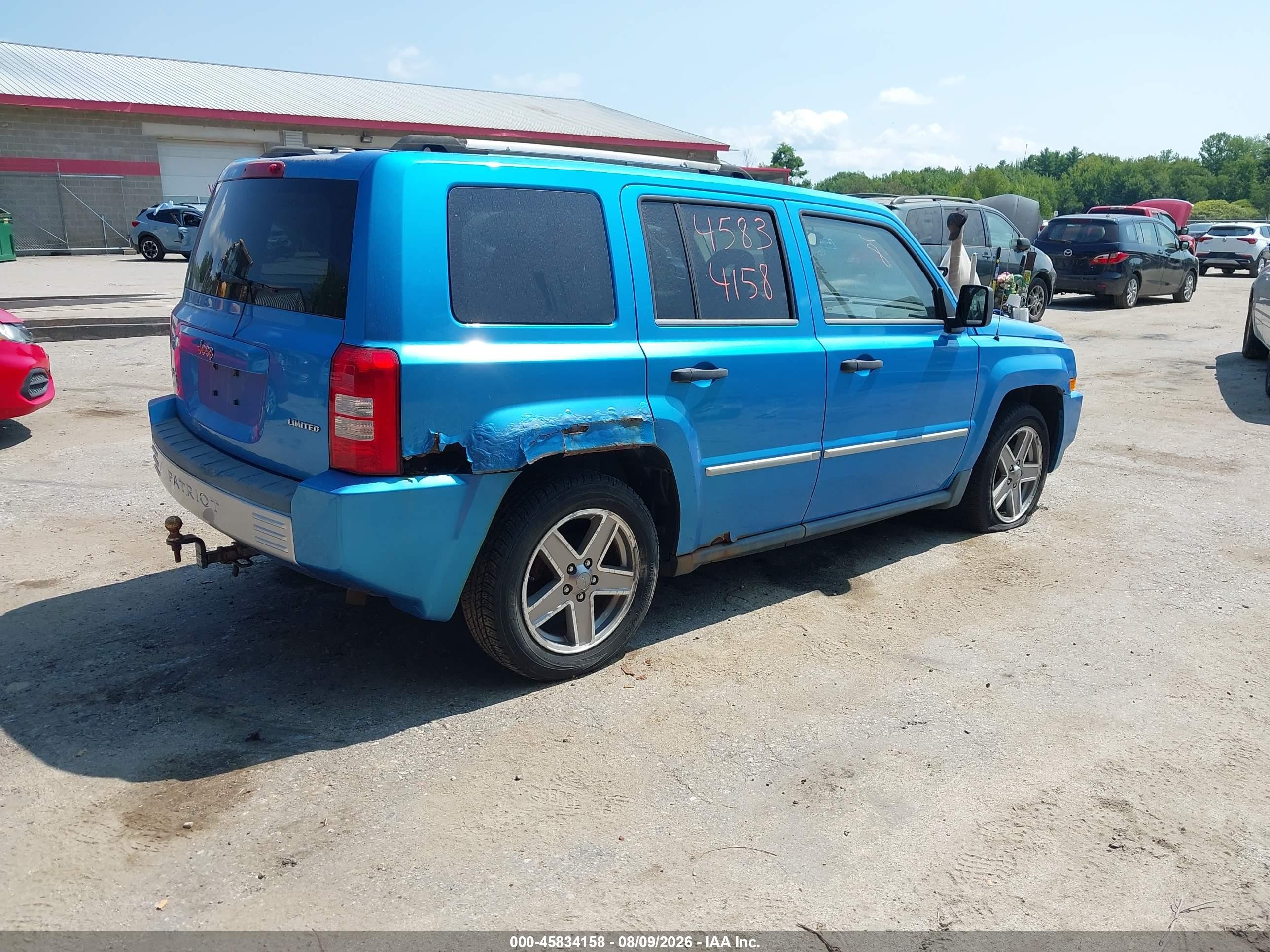 2008 Jeep Patriot Limited Blue vin: 1J8FF48W88D540072