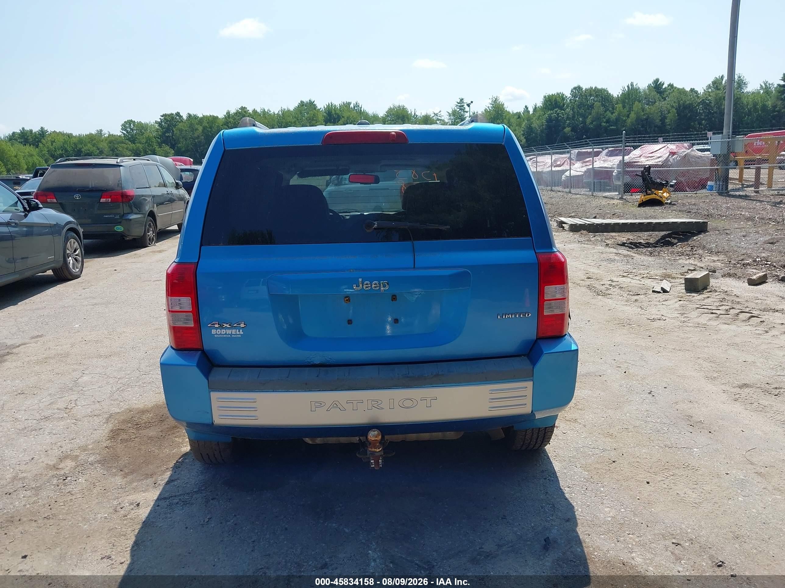 2008 Jeep Patriot Limited Blue vin: 1J8FF48W88D540072
