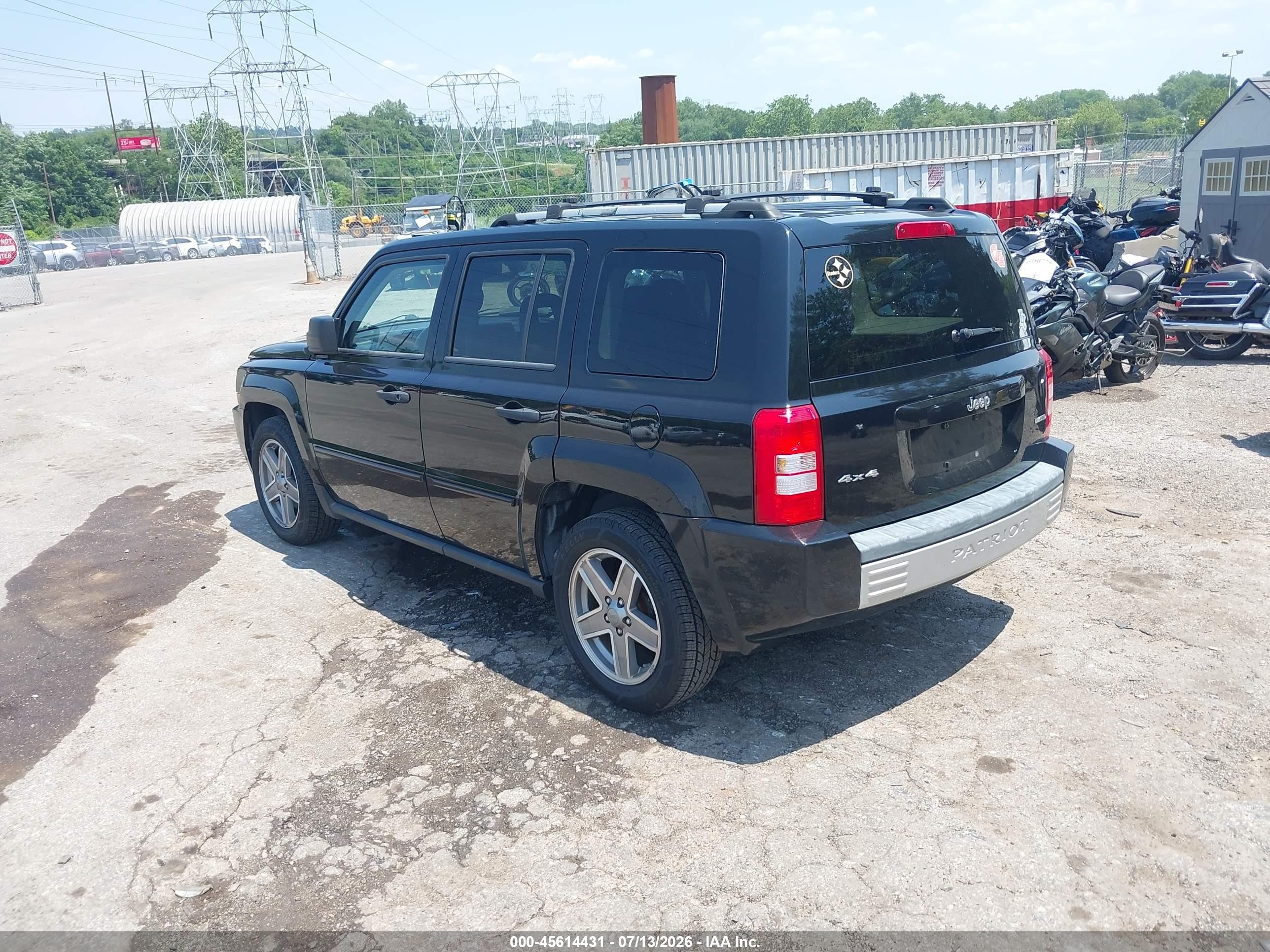 2007 Jeep Patriot Limited Black vin: 1J8FF48W97D365104