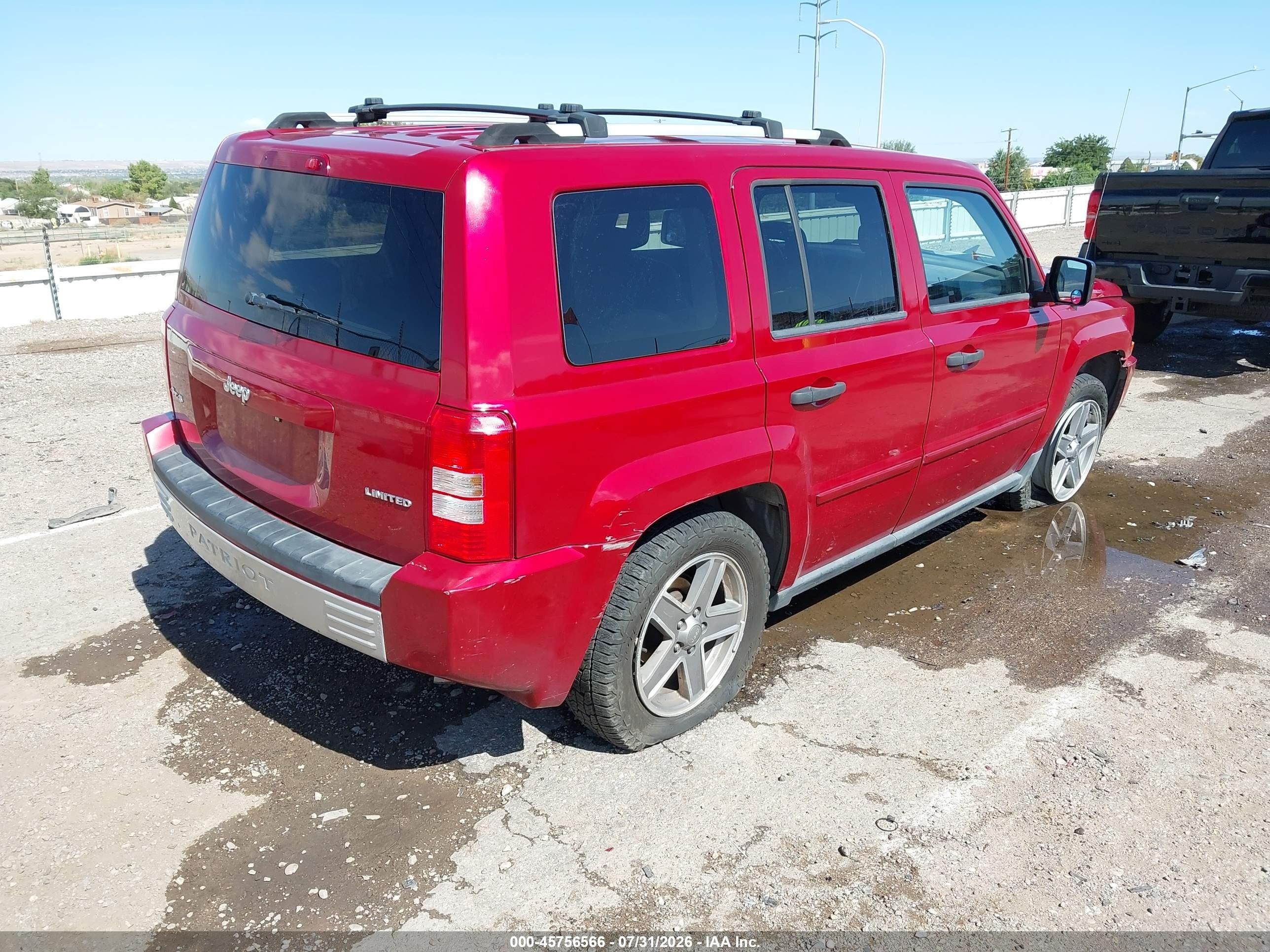 2007 Jeep Patriot Limited Red vin: 1J8FF48WX7D272091