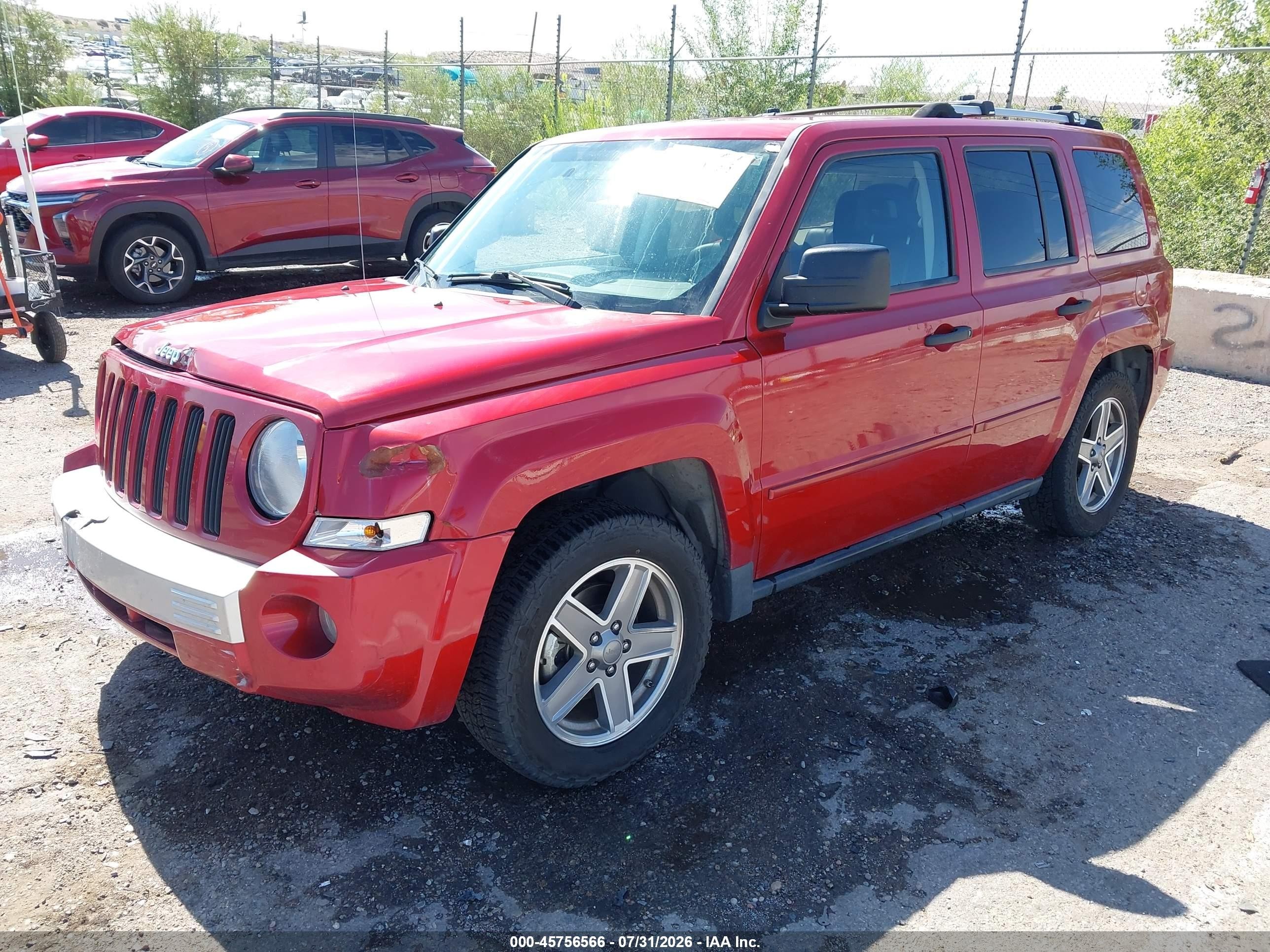 2007 Jeep Patriot Limited Red vin: 1J8FF48WX7D272091