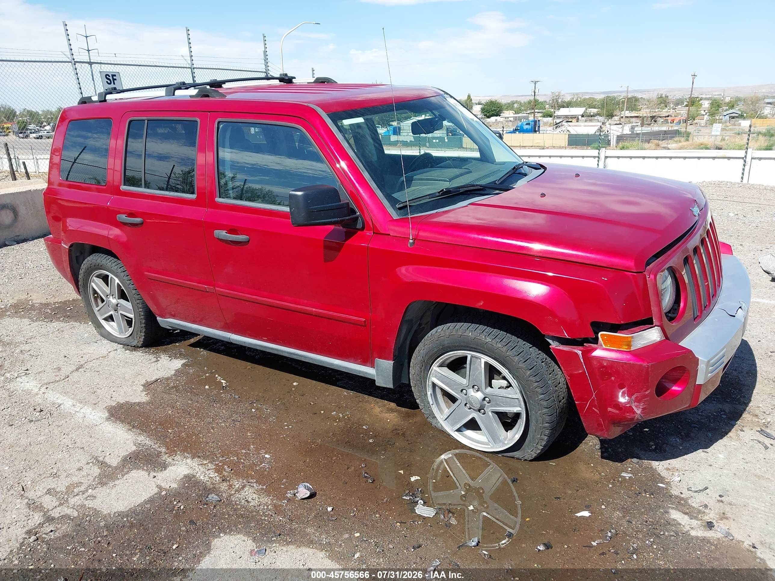 2007 Jeep Patriot Limited Красный vin: 1J8FF48WX7D272091