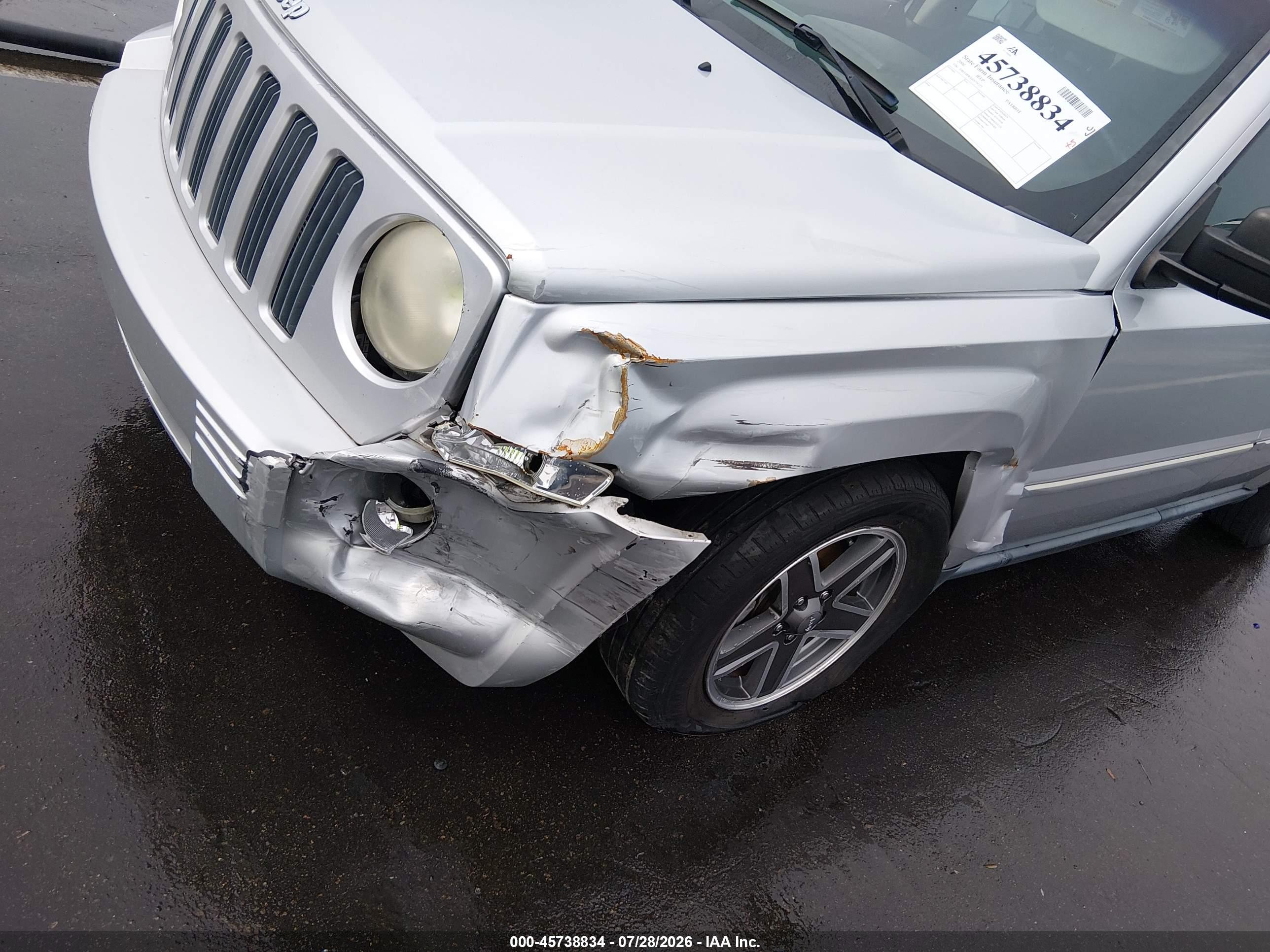 2008 Jeep Patriot Limited Silver vin: 1J8FF48WX8D734277