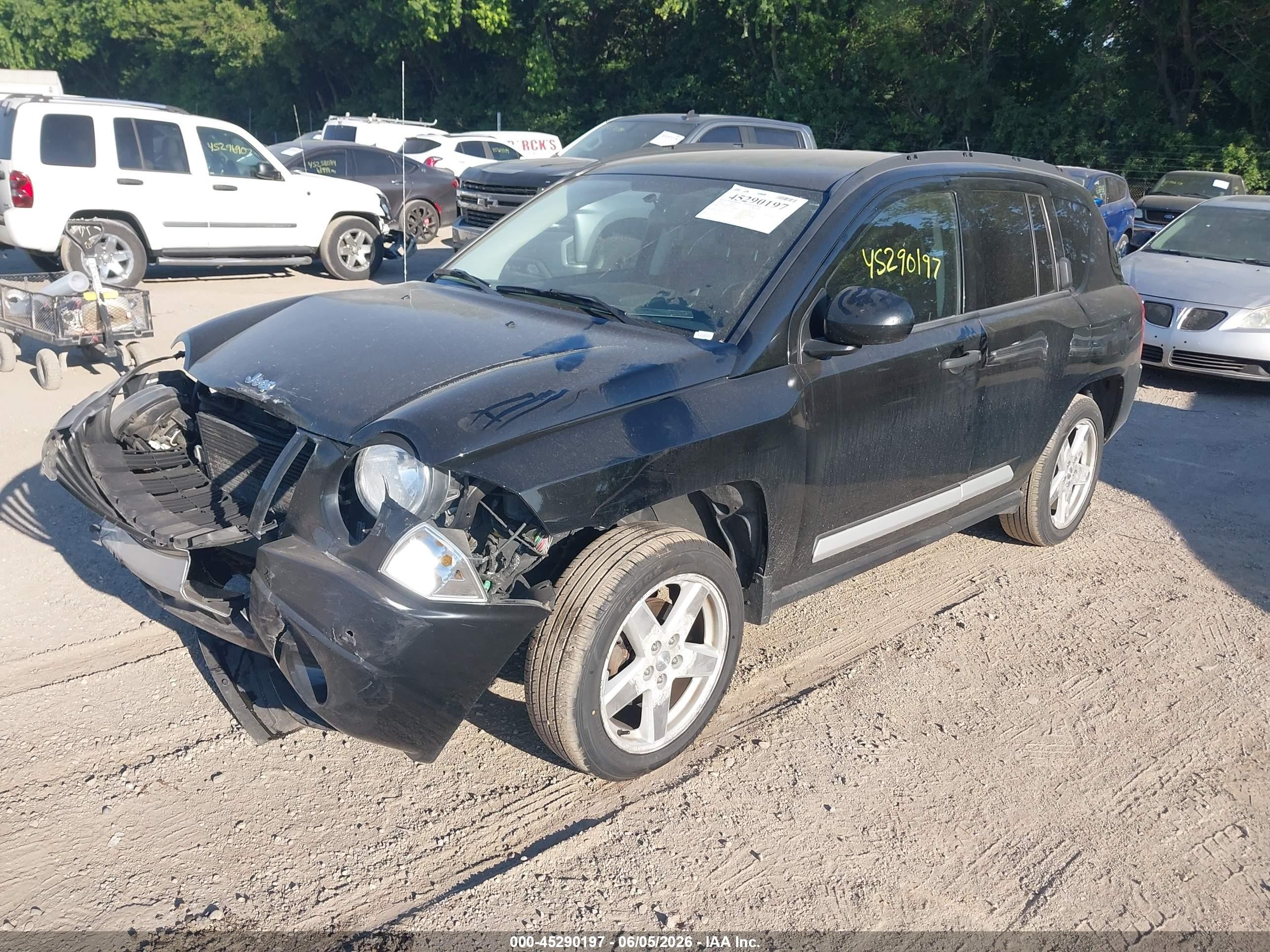 2007 Jeep Compass Limited Black vin: 1J8FF57W07D598084