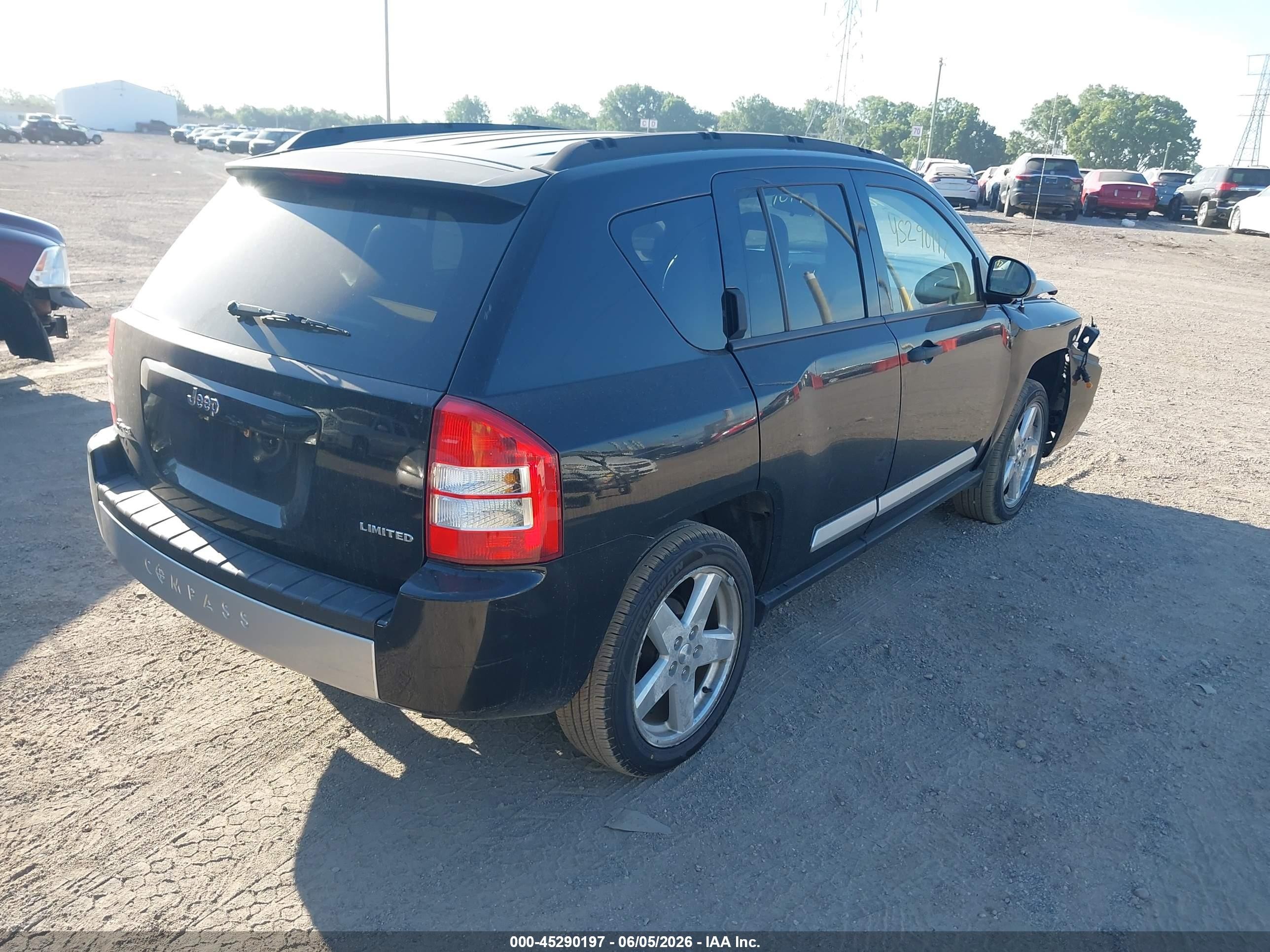 2007 Jeep Compass Limited Black vin: 1J8FF57W07D598084