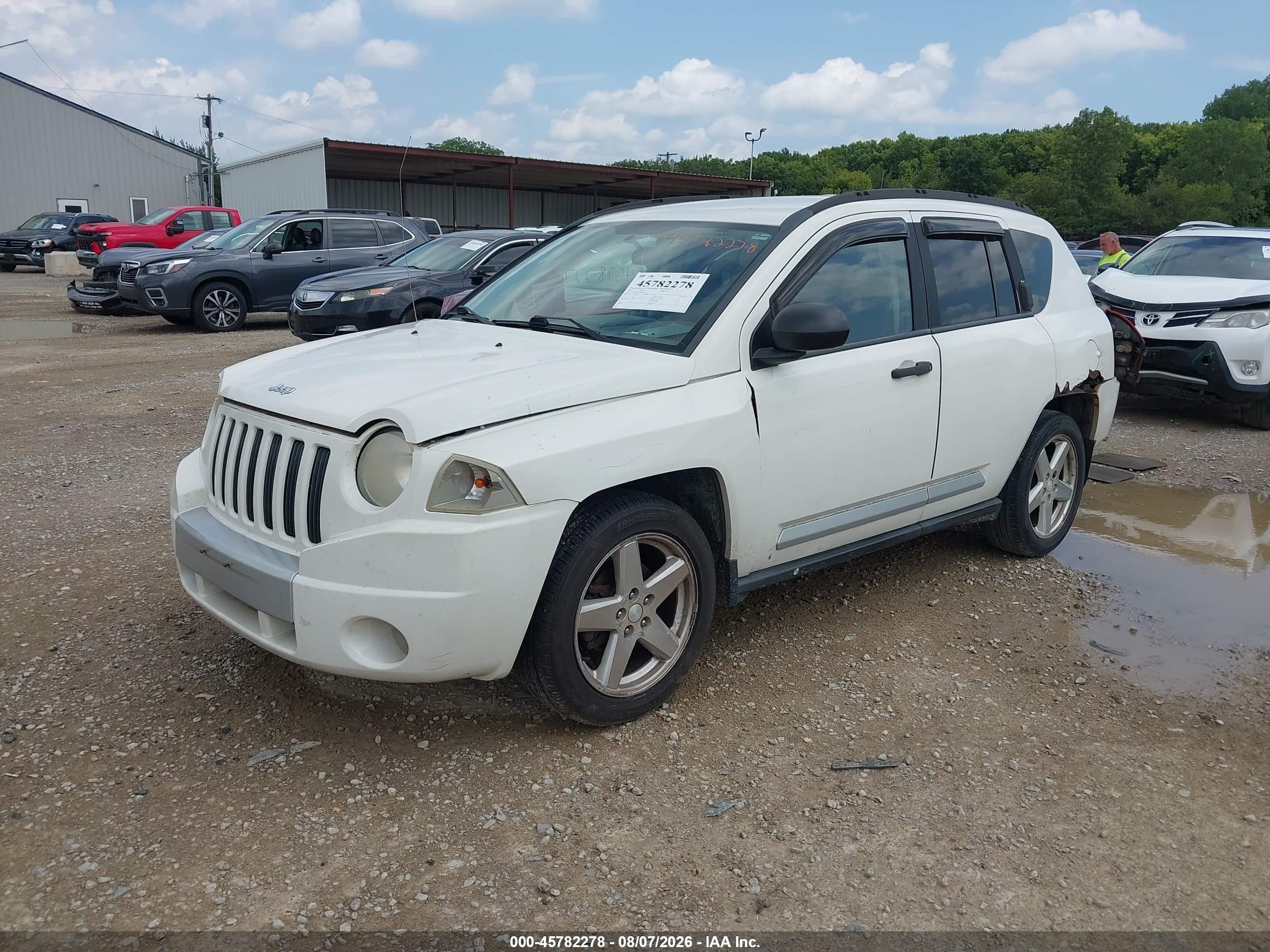 2007 Jeep Compass Limited Белый vin: 1J8FF57W17D180472