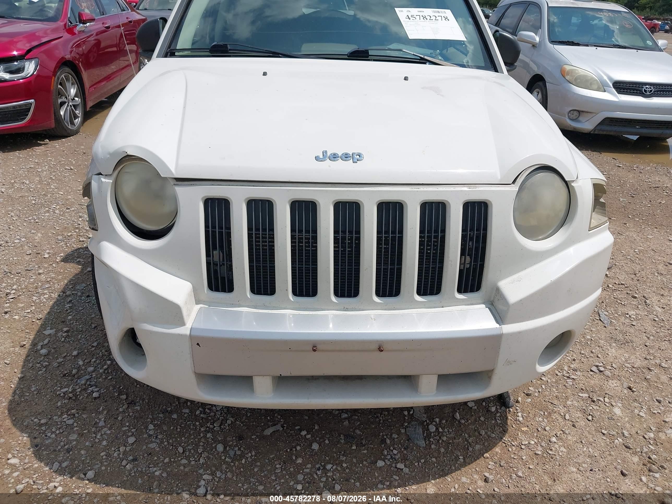 2007 Jeep Compass Limited Белый vin: 1J8FF57W17D180472