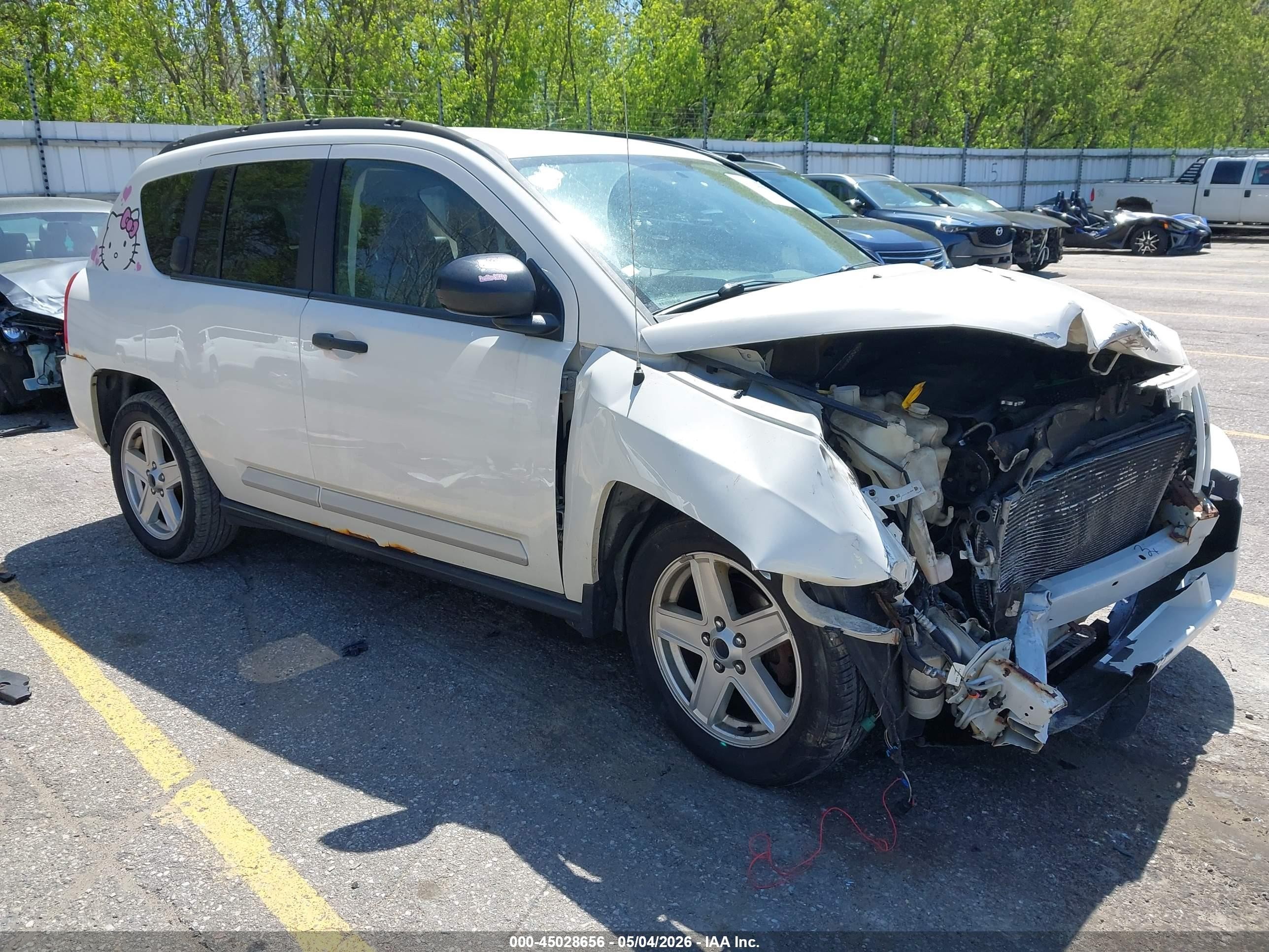 2007 Jeep Compass Limited White vin: 1J8FF57W47D169837