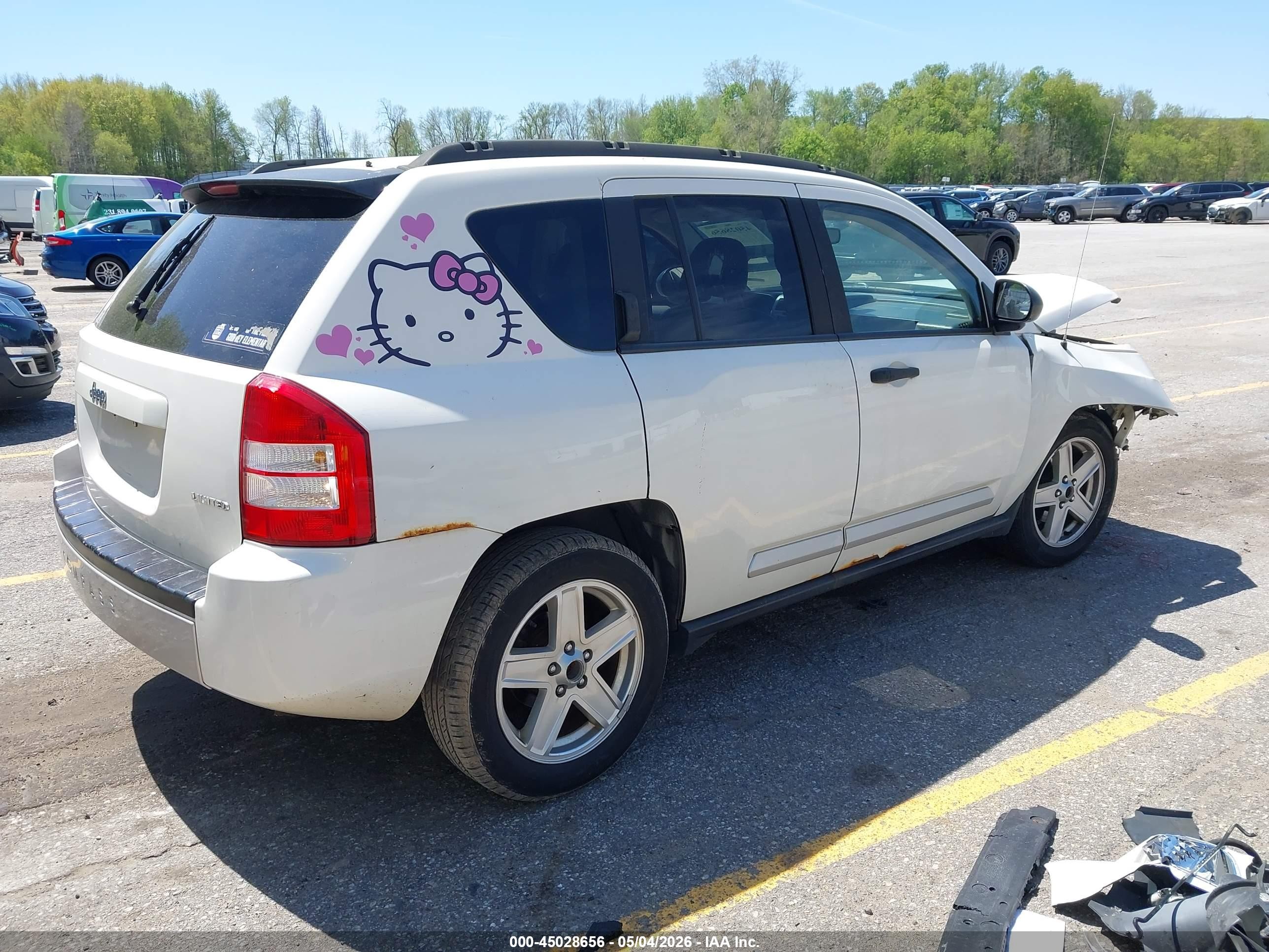 2007 Jeep Compass Limited White vin: 1J8FF57W47D169837