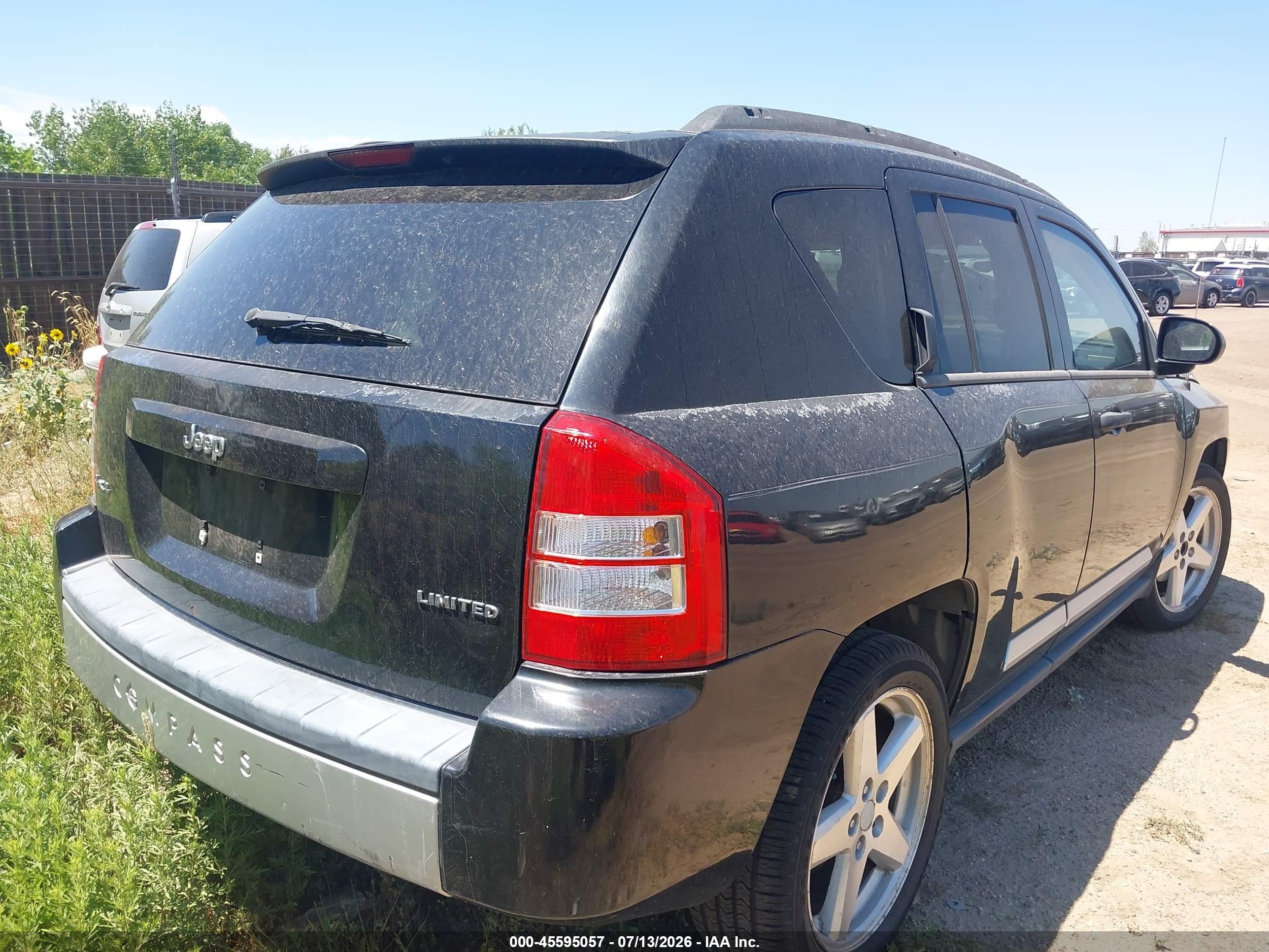 2007 Jeep Compass Limited Black vin: 1J8FF57W47D365812
