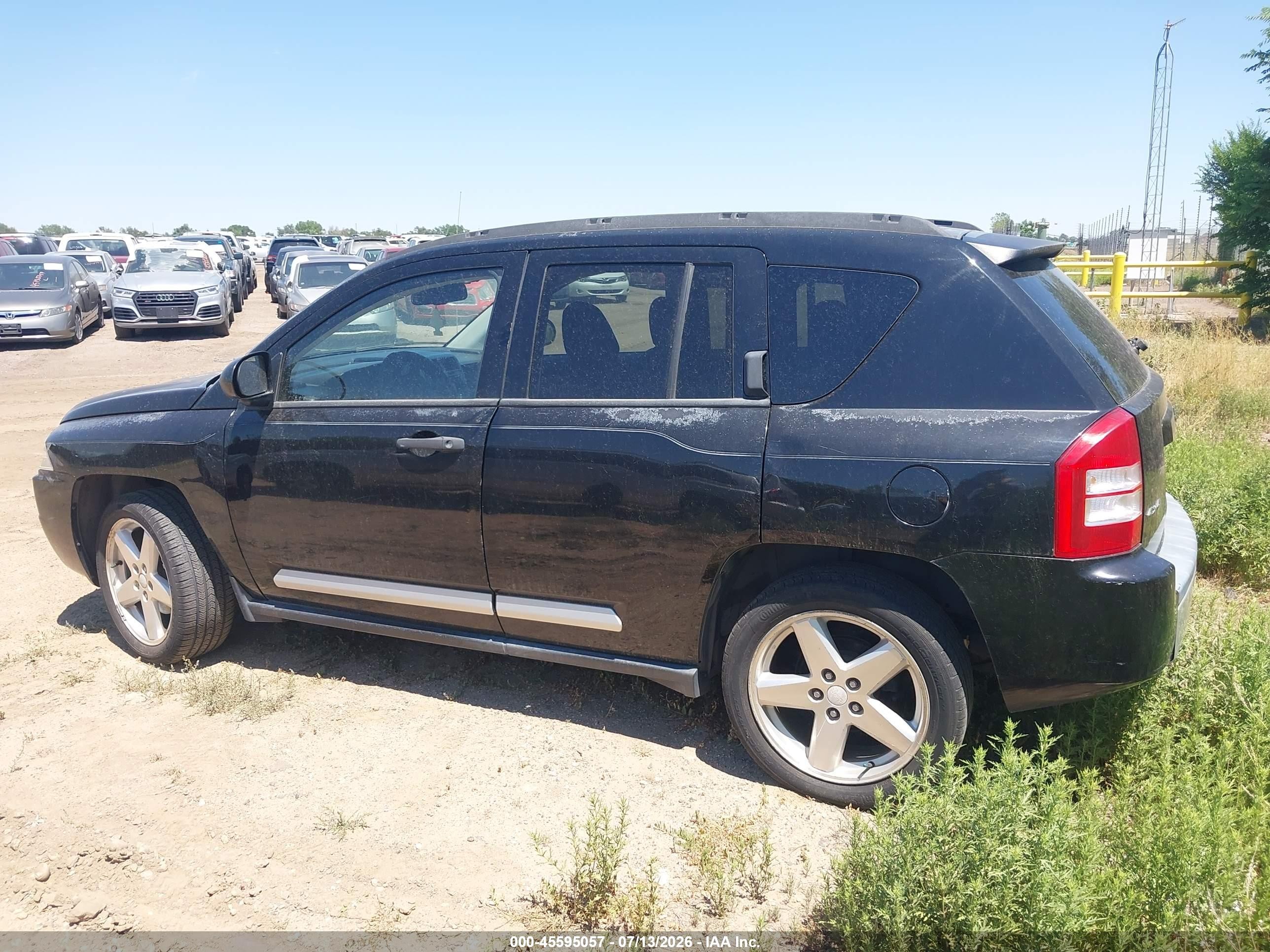 2007 Jeep Compass Limited Black vin: 1J8FF57W47D365812