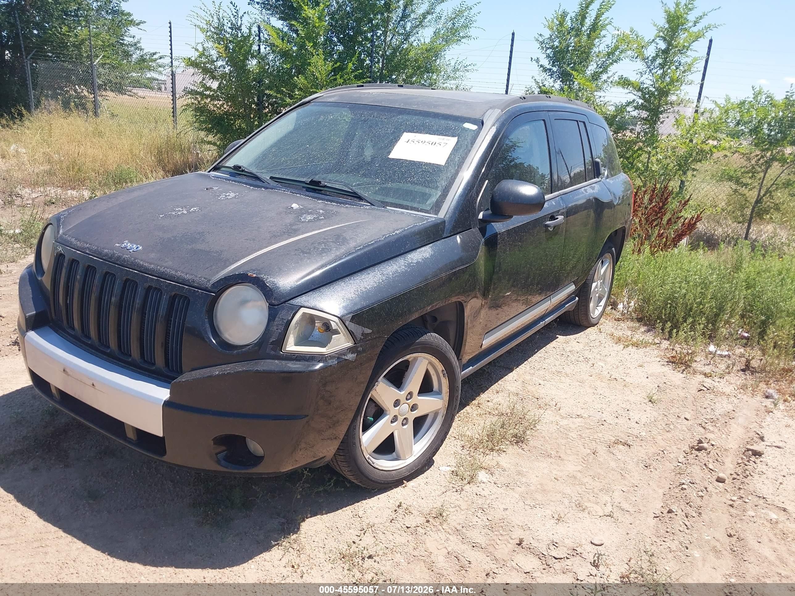 2007 Jeep Compass Limited Black vin: 1J8FF57W47D365812