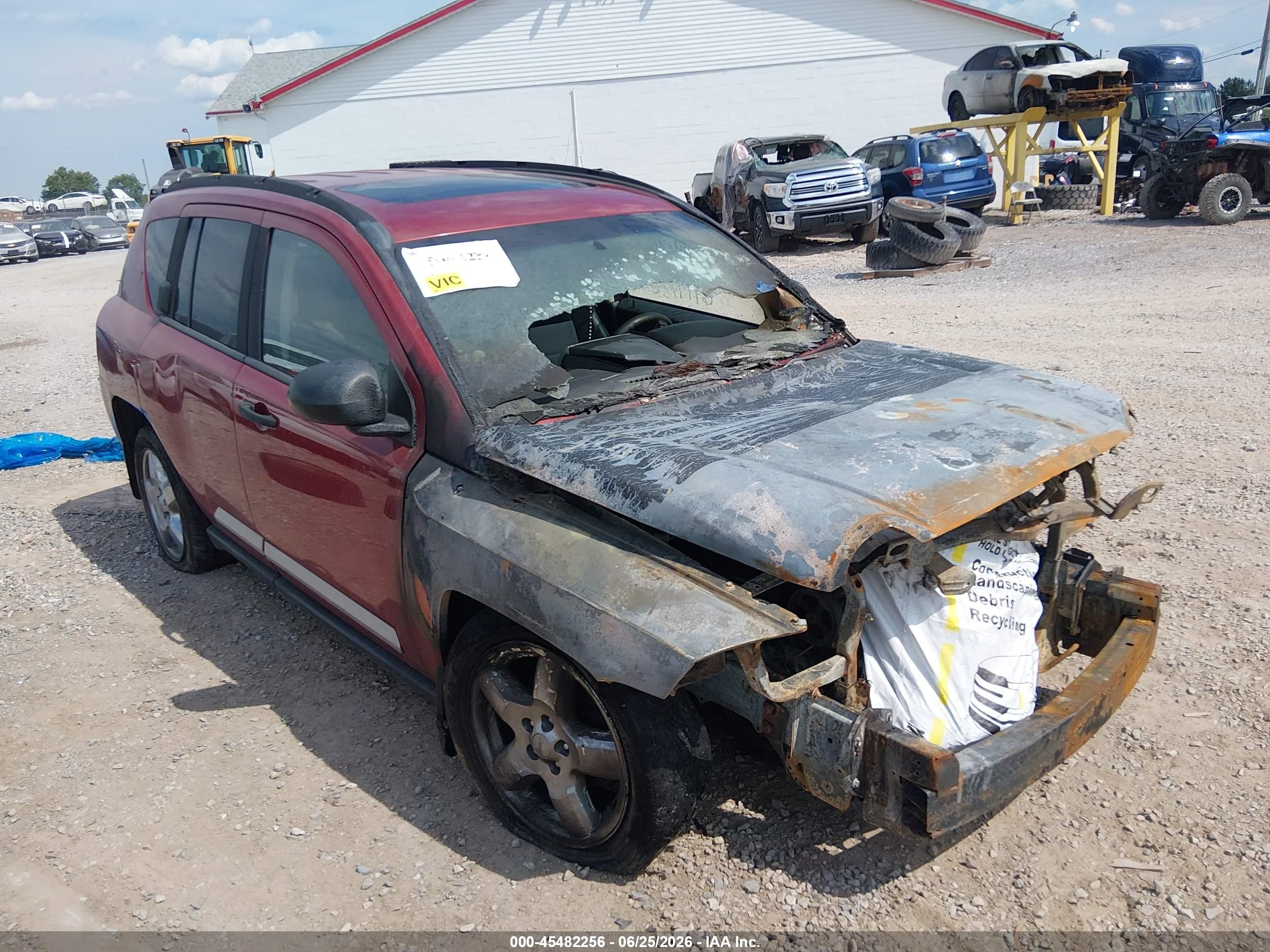 2007 Jeep Compass Limited Red vin: 1J8FF57W57D188865