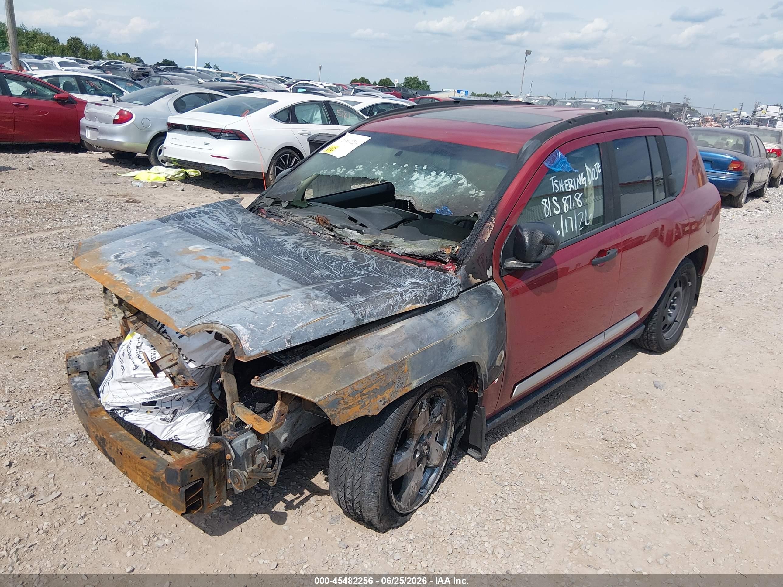 2007 Jeep Compass Limited Red vin: 1J8FF57W57D188865