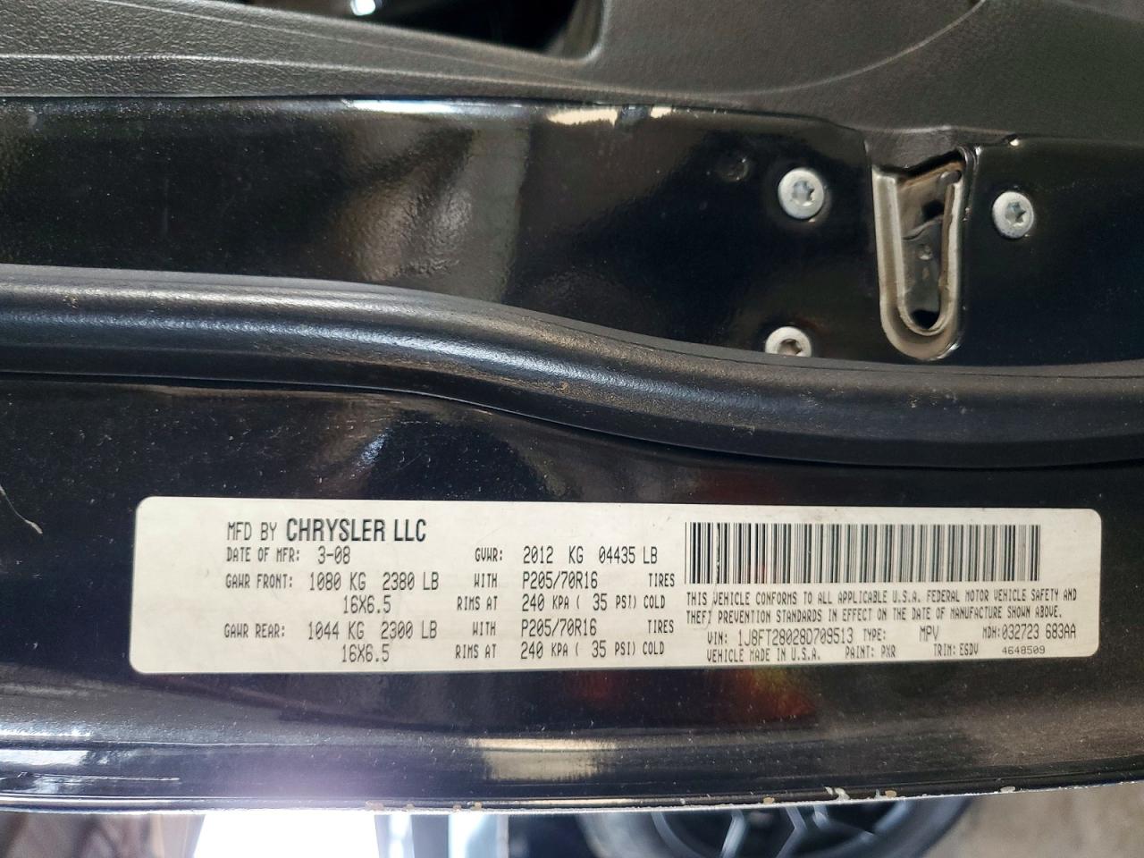 2008 Jeep Patriot Sport Черный vin: 1J8FT28028D709513