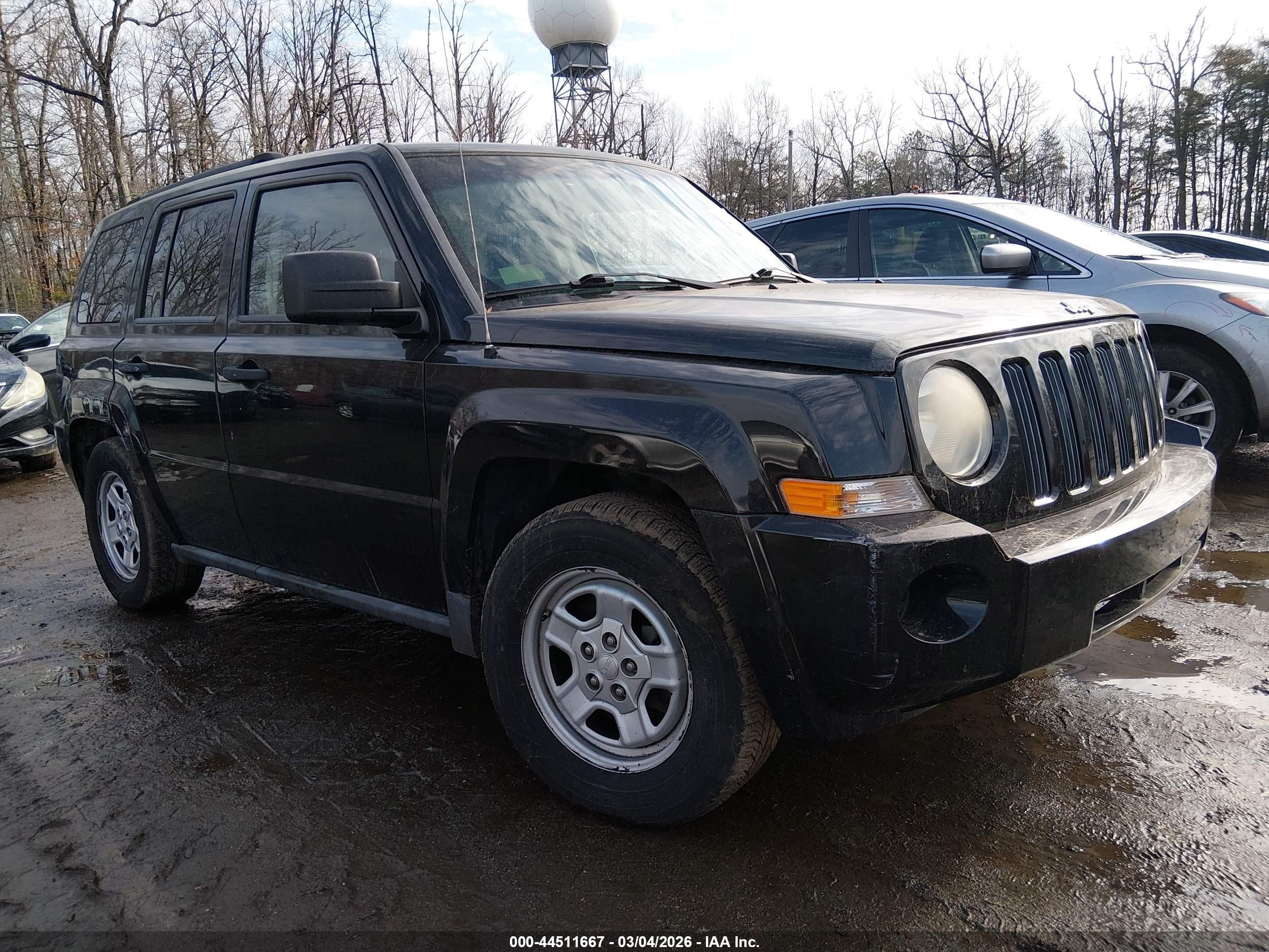 2008 Jeep Patriot Sport Black vin: 1J8FT28058D647539