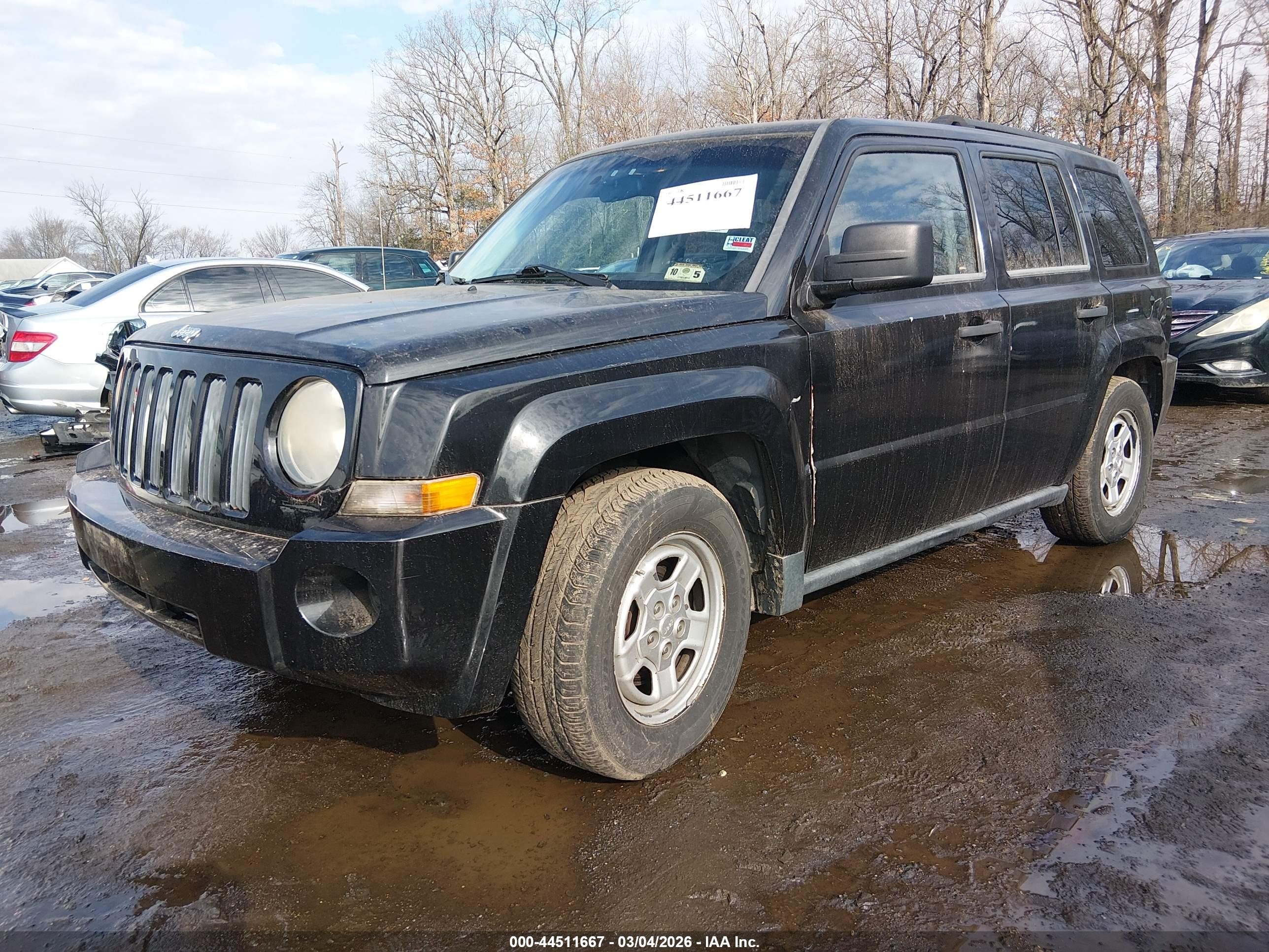 2008 Jeep Patriot Sport Black vin: 1J8FT28058D647539
