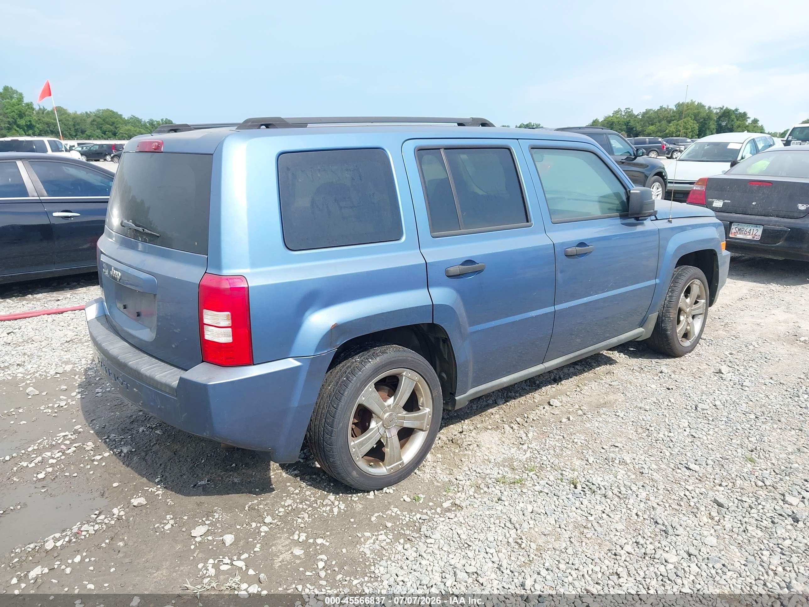 2007 Jeep Patriot Sport Blue vin: 1J8FT28077D382508