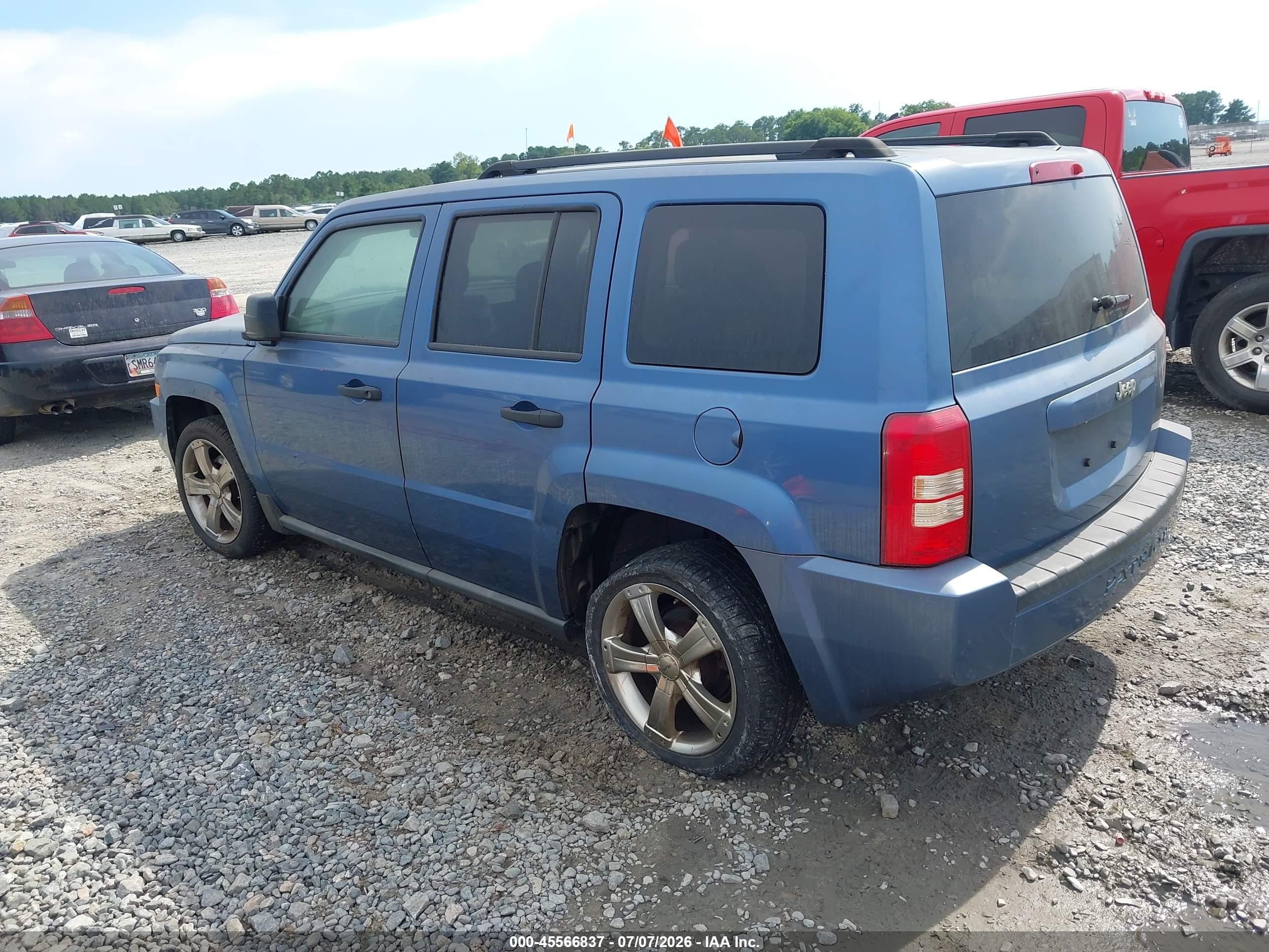 2007 Jeep Patriot Sport Blue vin: 1J8FT28077D382508