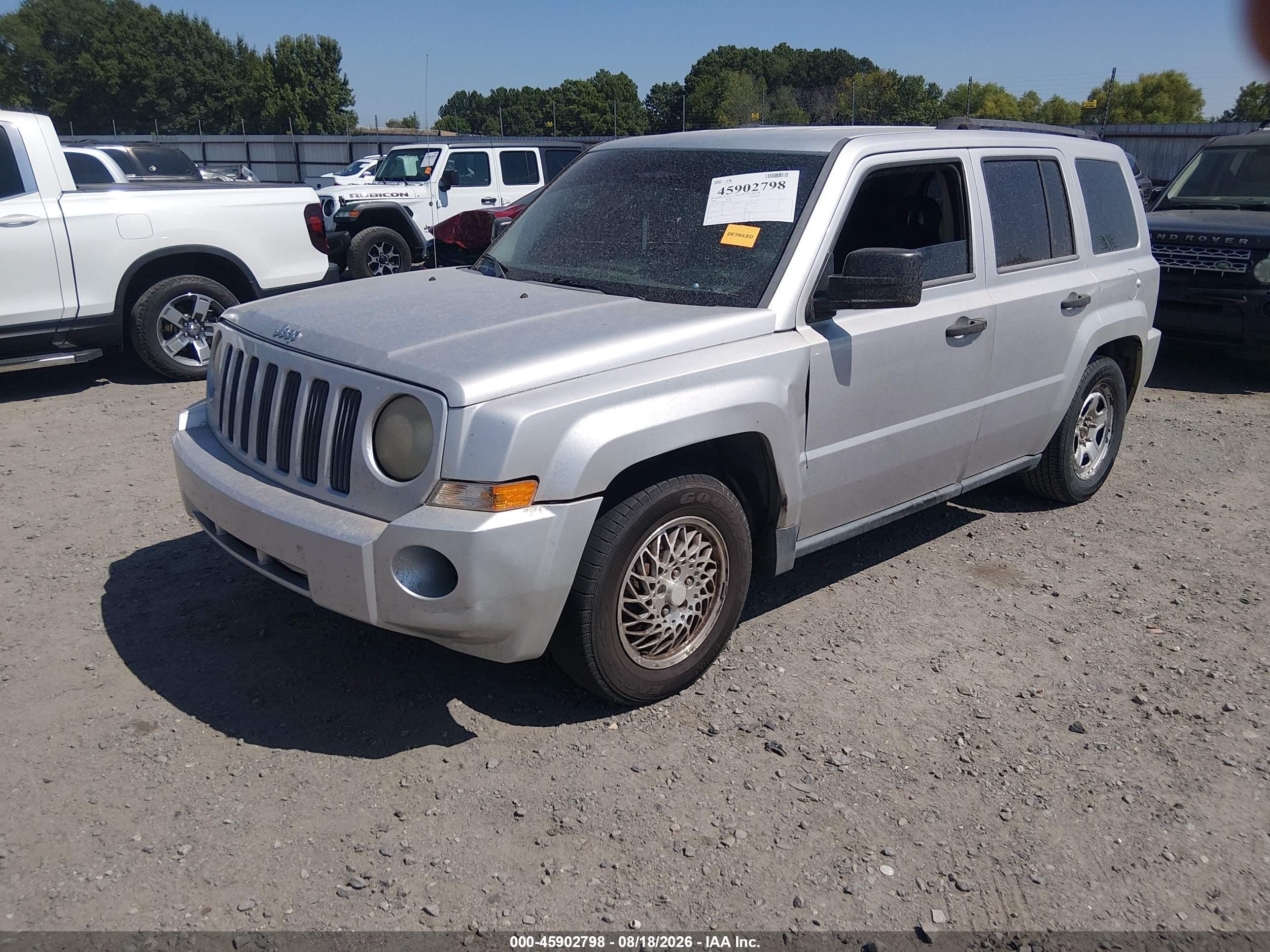 2008 Jeep Patriot Sport Silver vin: 1J8FT28088D799041