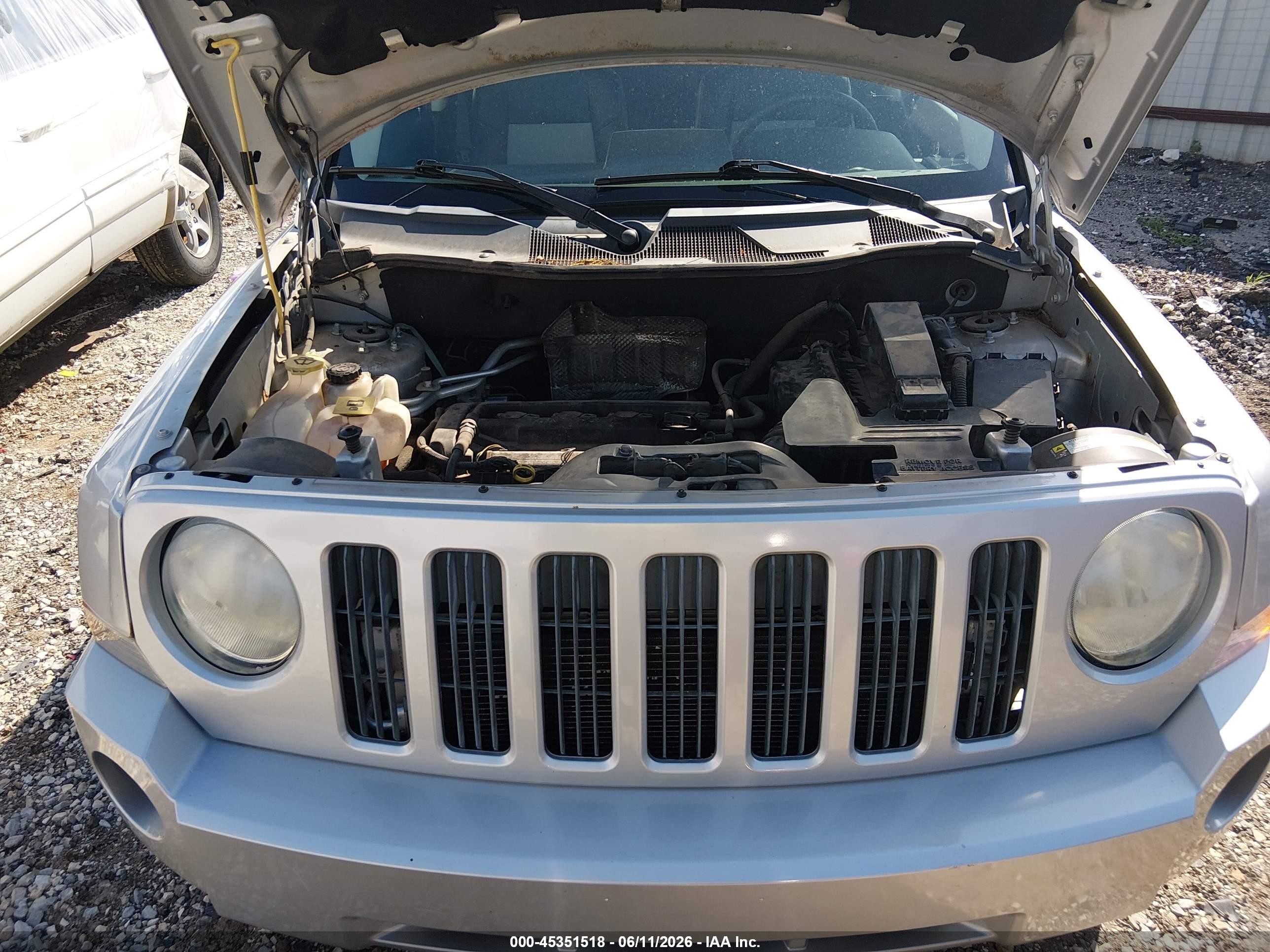 2008 Jeep Patriot Sport Silver vin: 1J8FT28098D773273
