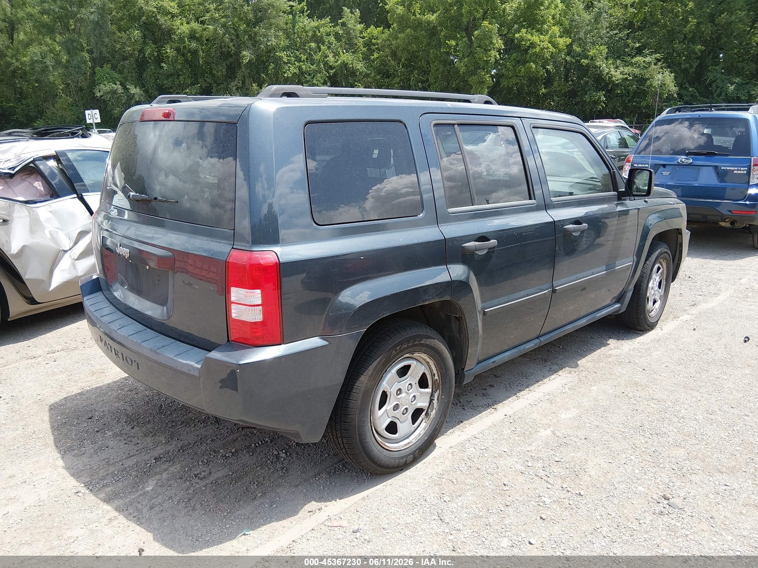 2008 Jeep Patriot Sport Blue vin: 1J8FT28W58D654222