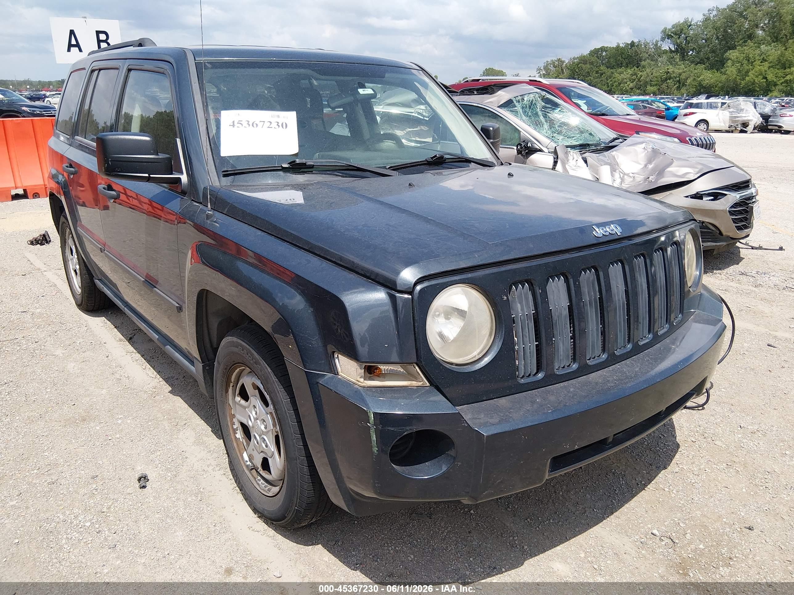 2008 Jeep Patriot Sport Blue vin: 1J8FT28W58D654222