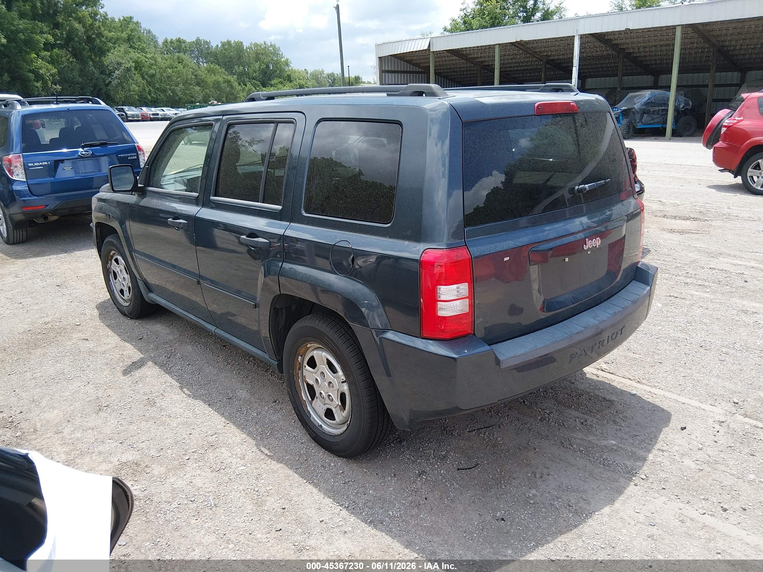 2008 Jeep Patriot Sport Blue vin: 1J8FT28W58D654222