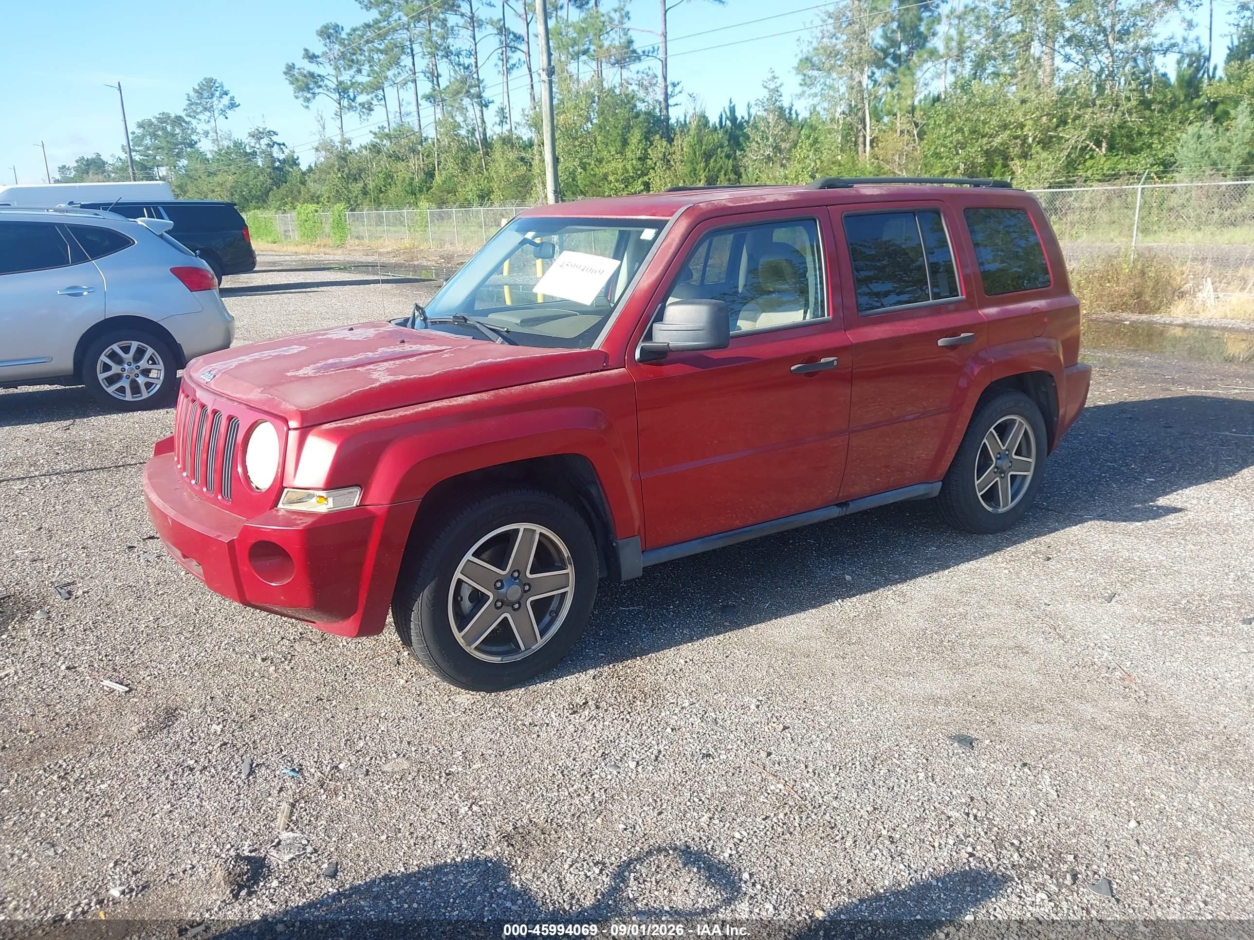 2008 Jeep Patriot Sport Red vin: 1J8FT28W78D783532