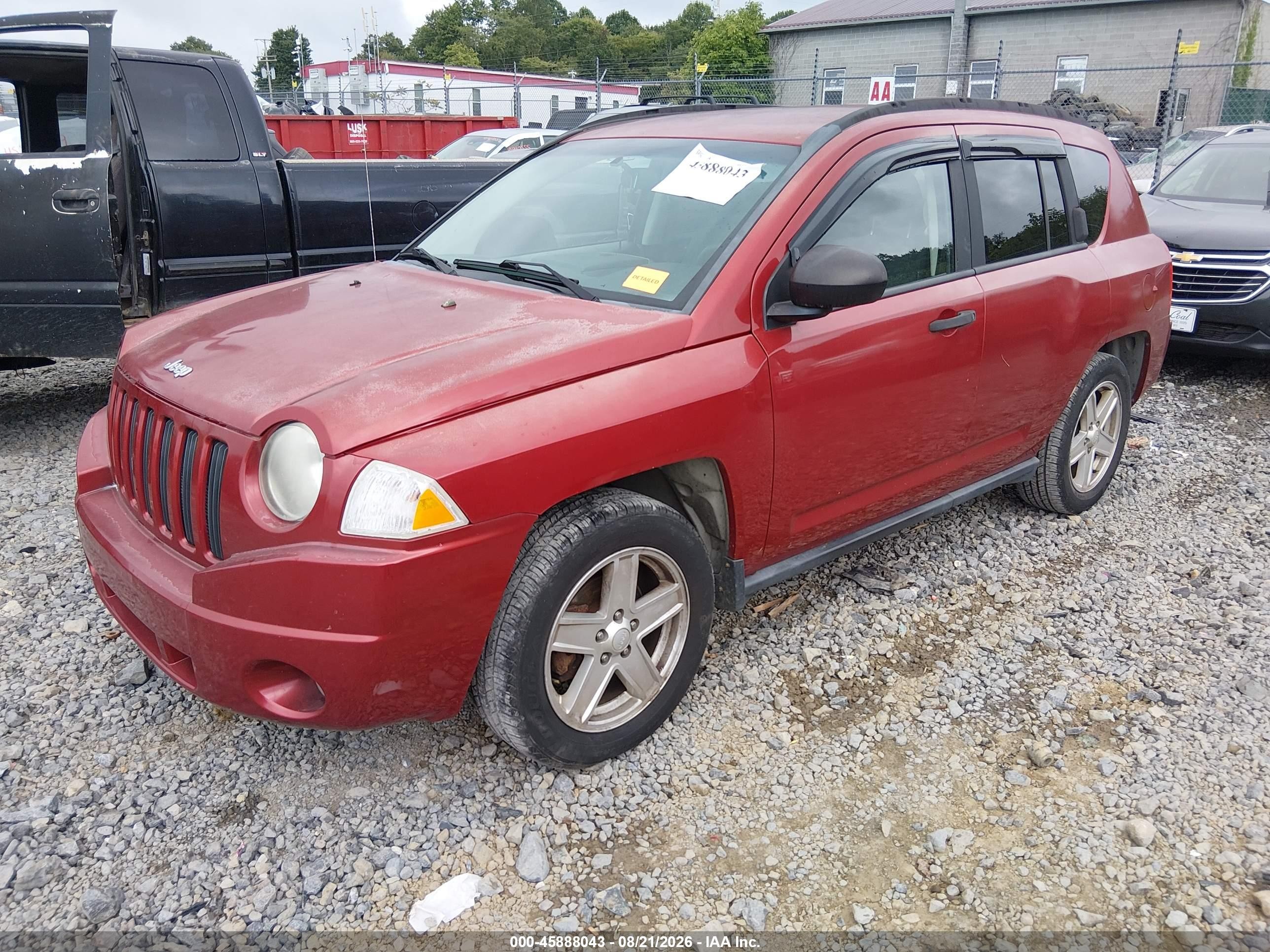 2007 Jeep Compass Sport Red vin: 1J8FT47017D265942