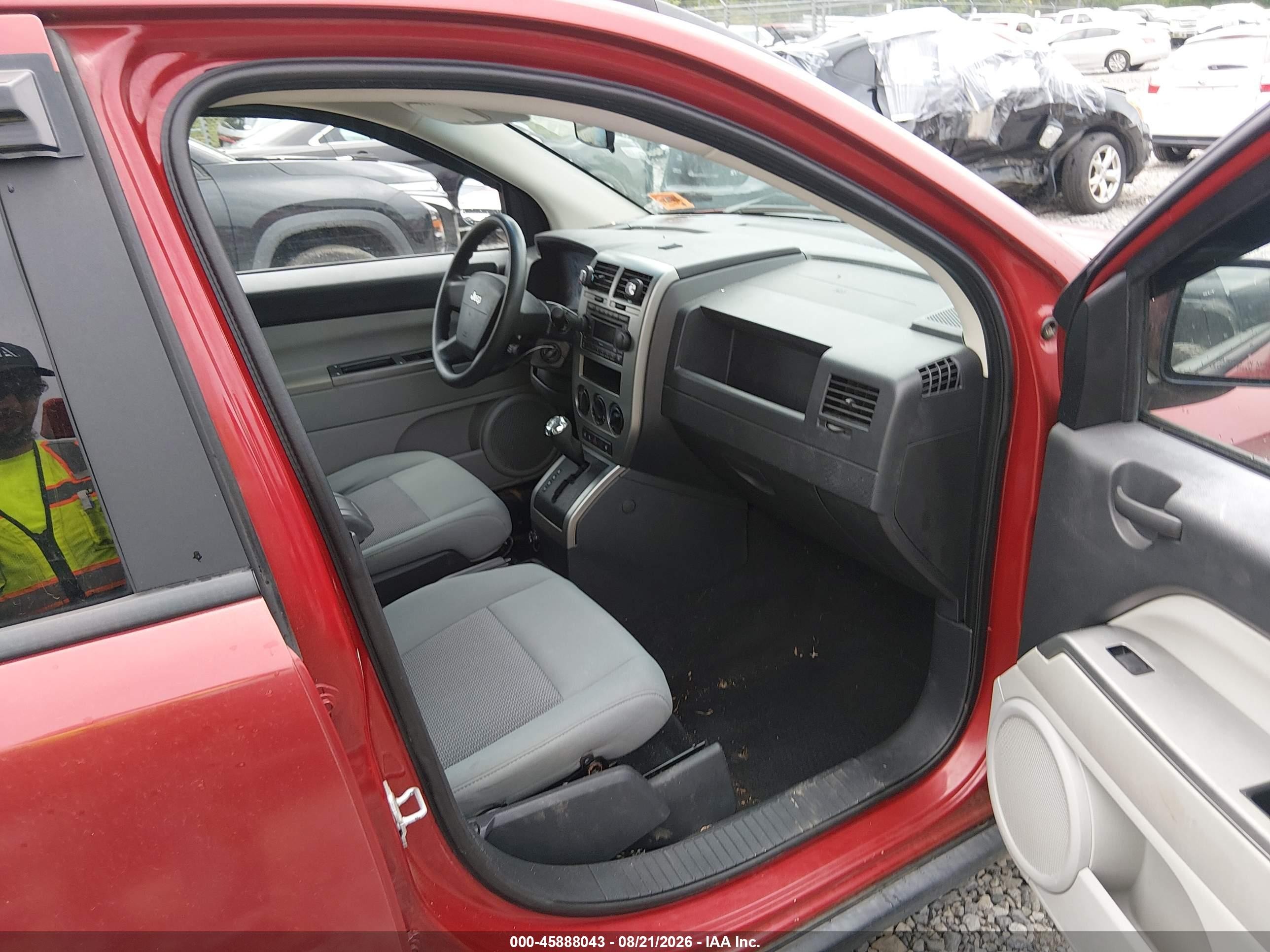 2007 Jeep Compass Sport Red vin: 1J8FT47017D265942