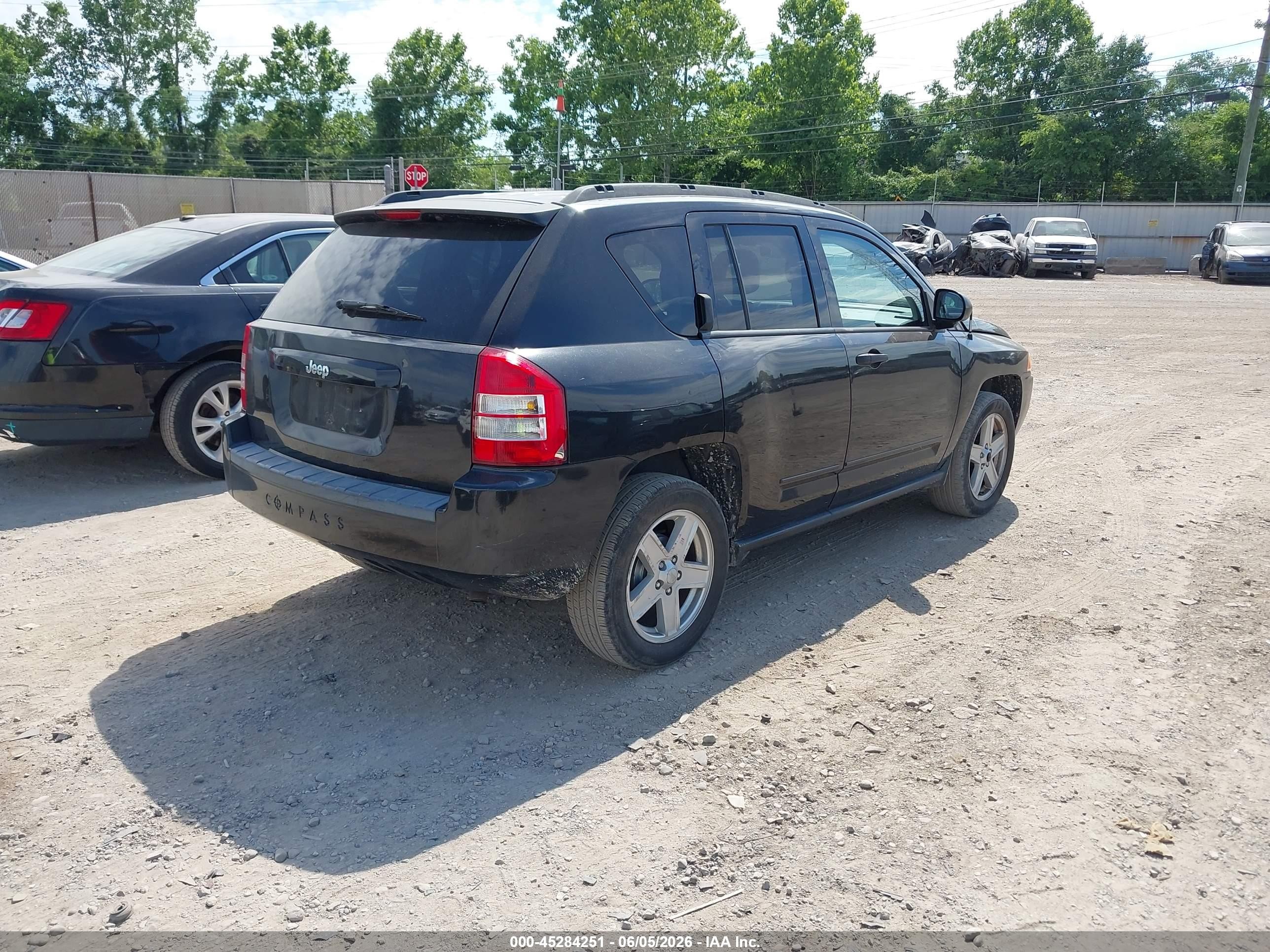 2008 Jeep Compass Sport Black vin: 1J8FT47028D766906