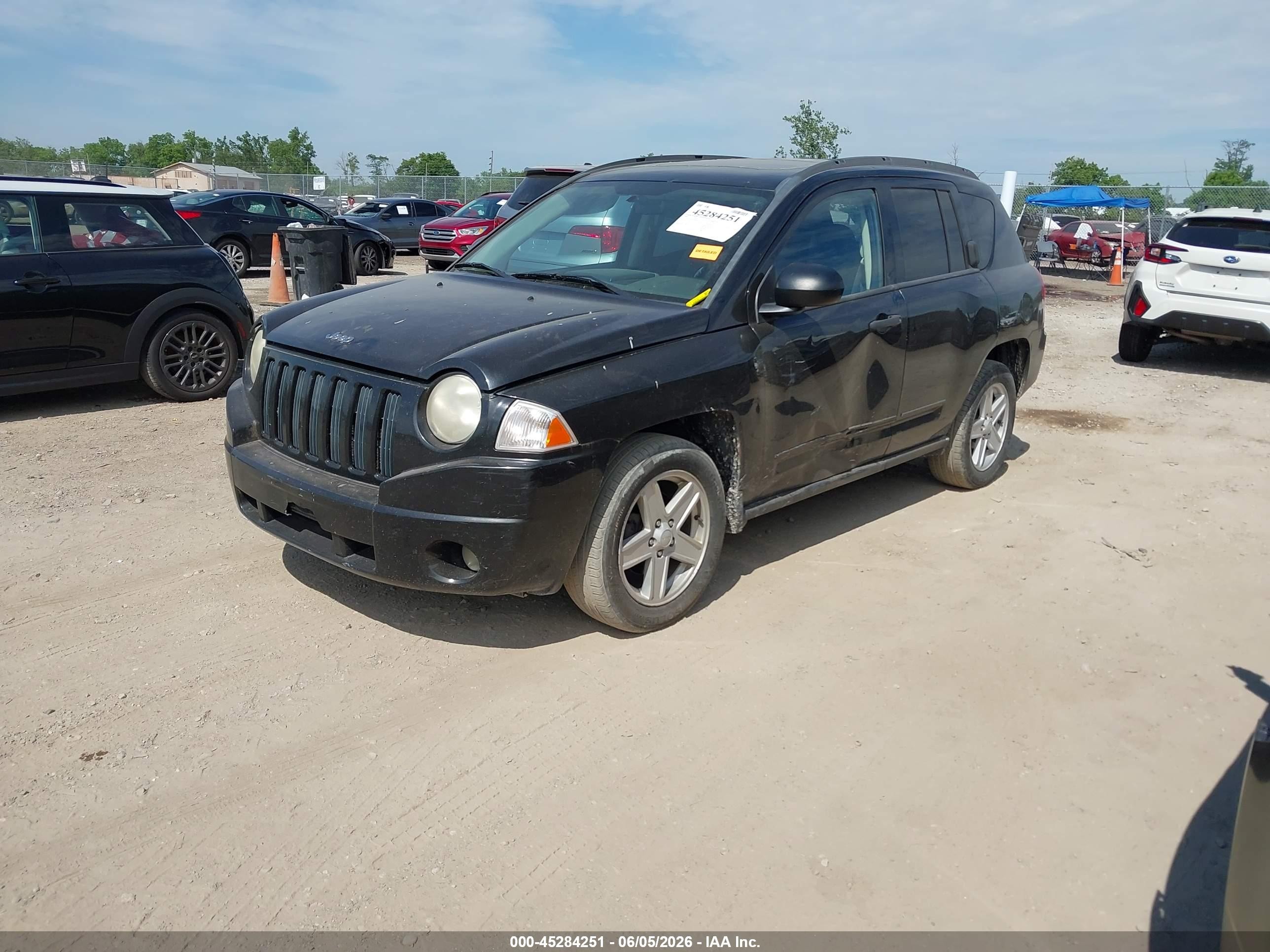 2008 Jeep Compass Sport Black vin: 1J8FT47028D766906