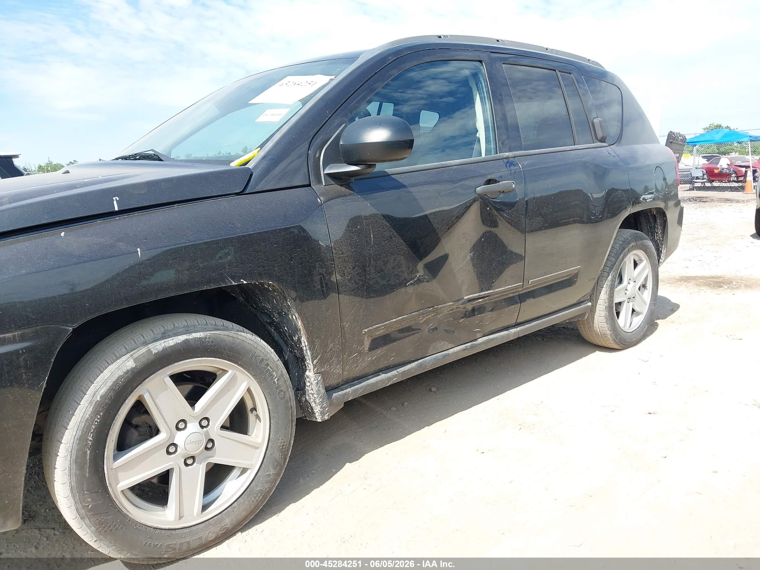 2008 Jeep Compass Sport Black vin: 1J8FT47028D766906