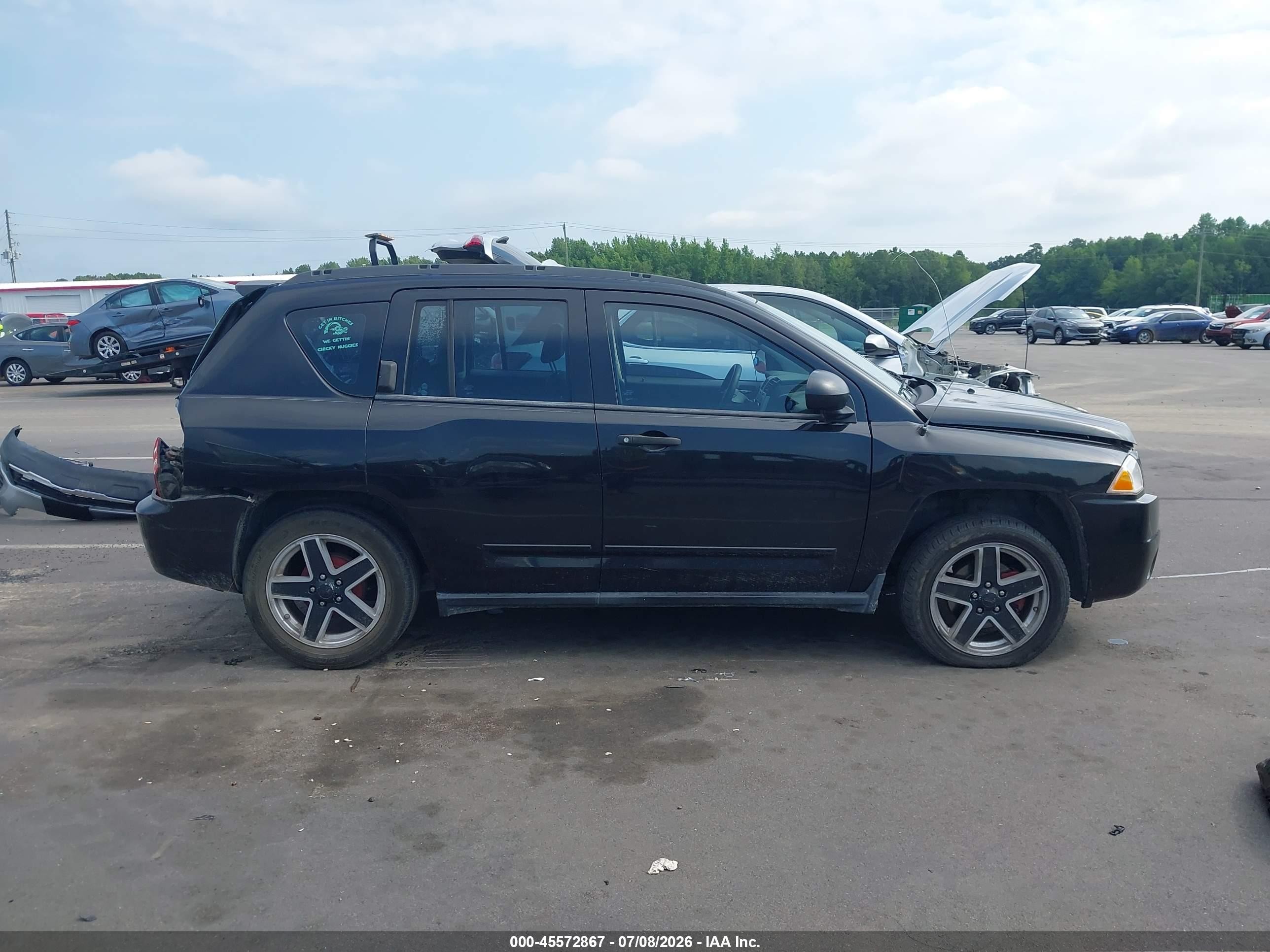 2008 Jeep Compass Sport Black vin: 1J8FT47028D767182