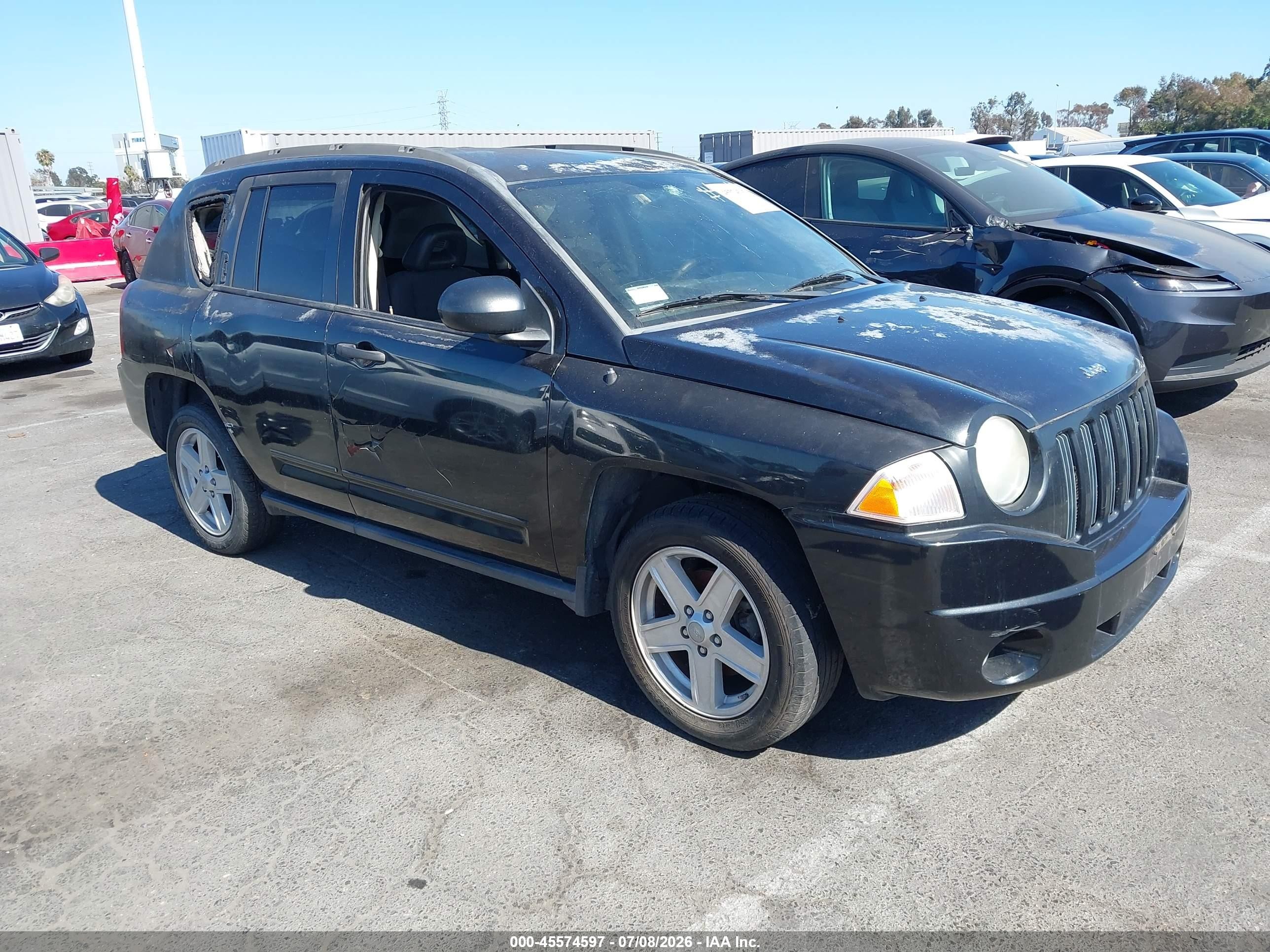2008 Jeep Compass Sport Black vin: 1J8FT47058D615588