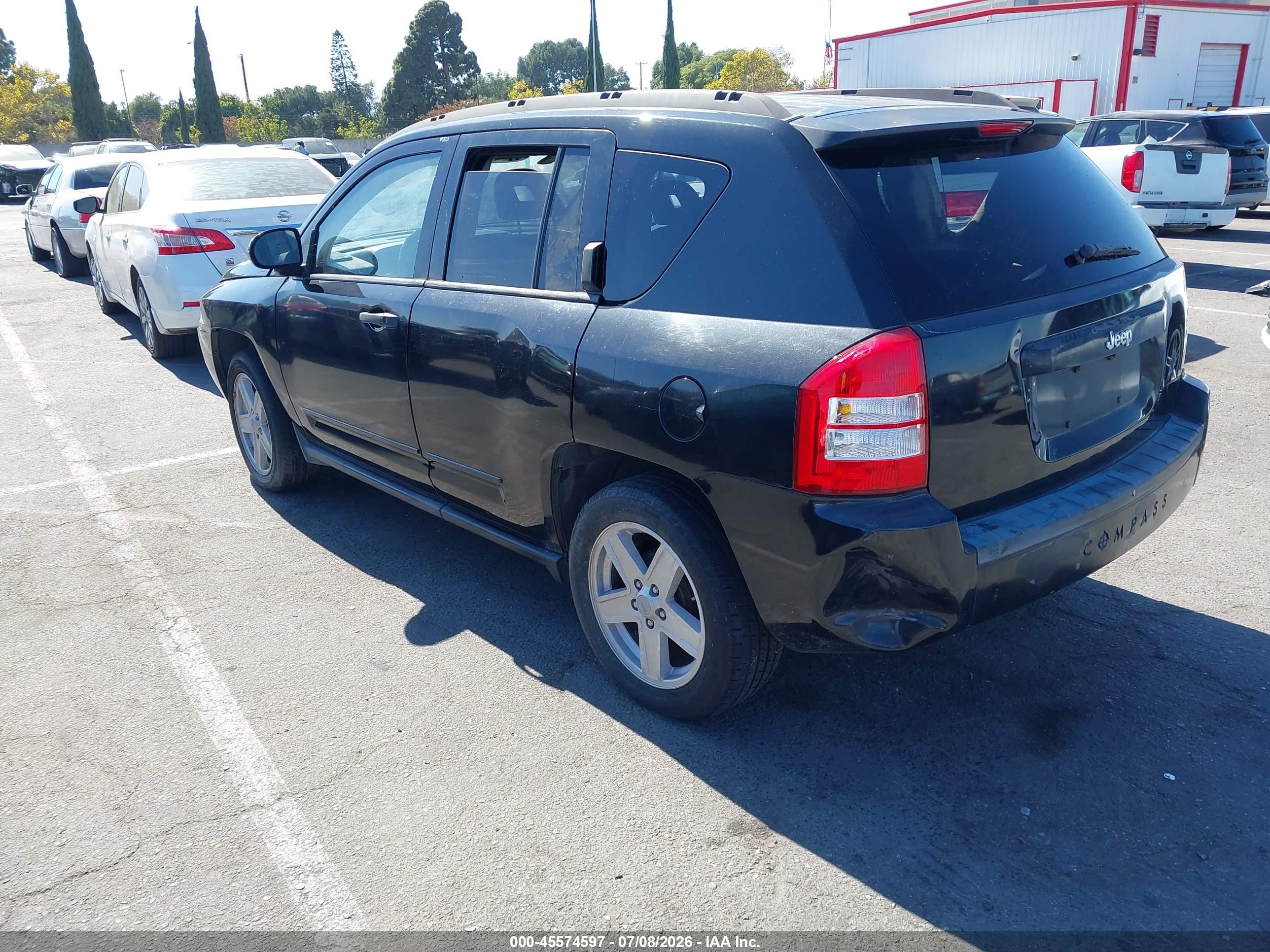 2008 Jeep Compass Sport Black vin: 1J8FT47058D615588